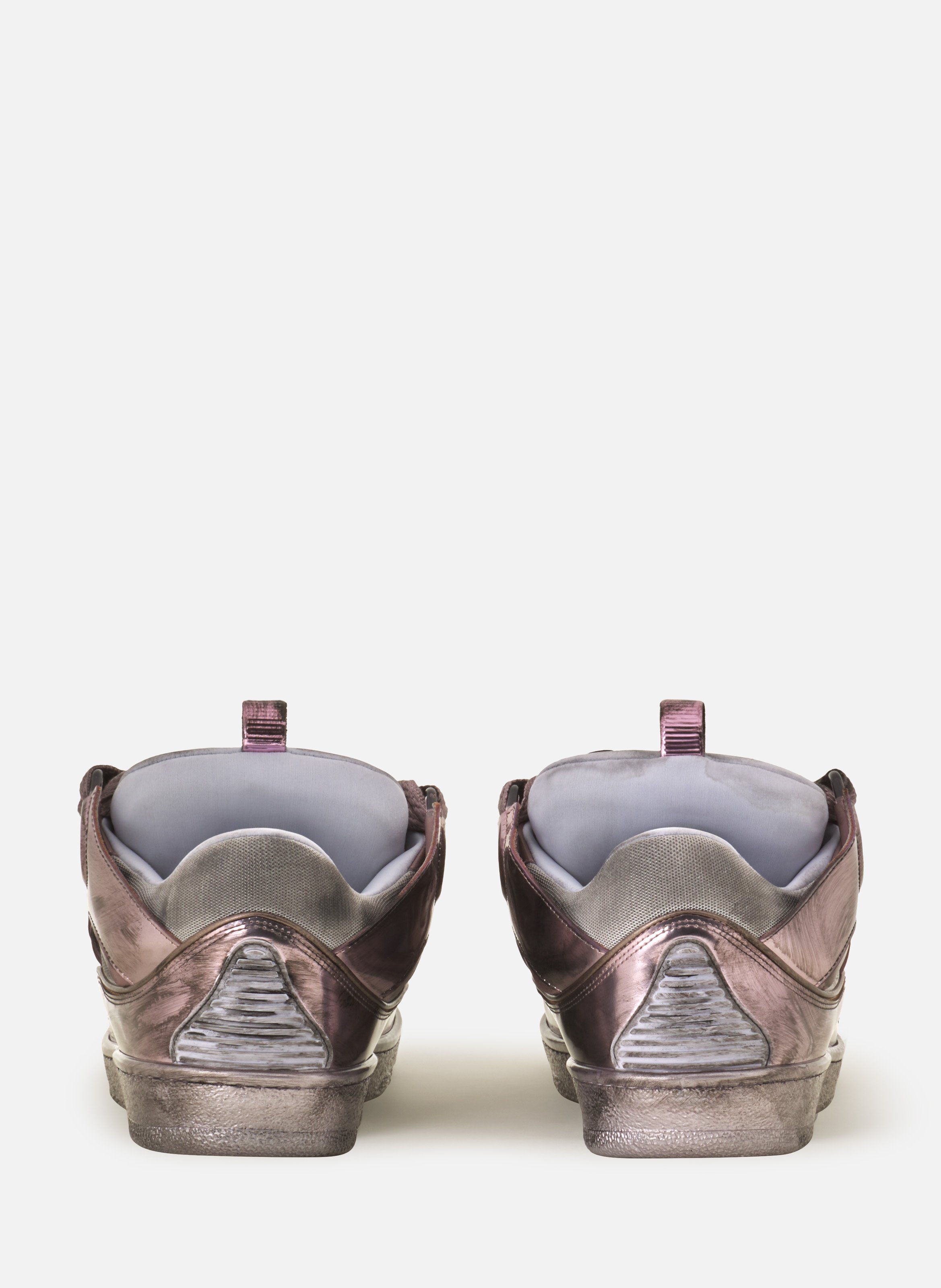 Sneakers curb en tissu technique metallise LANVIN Rose