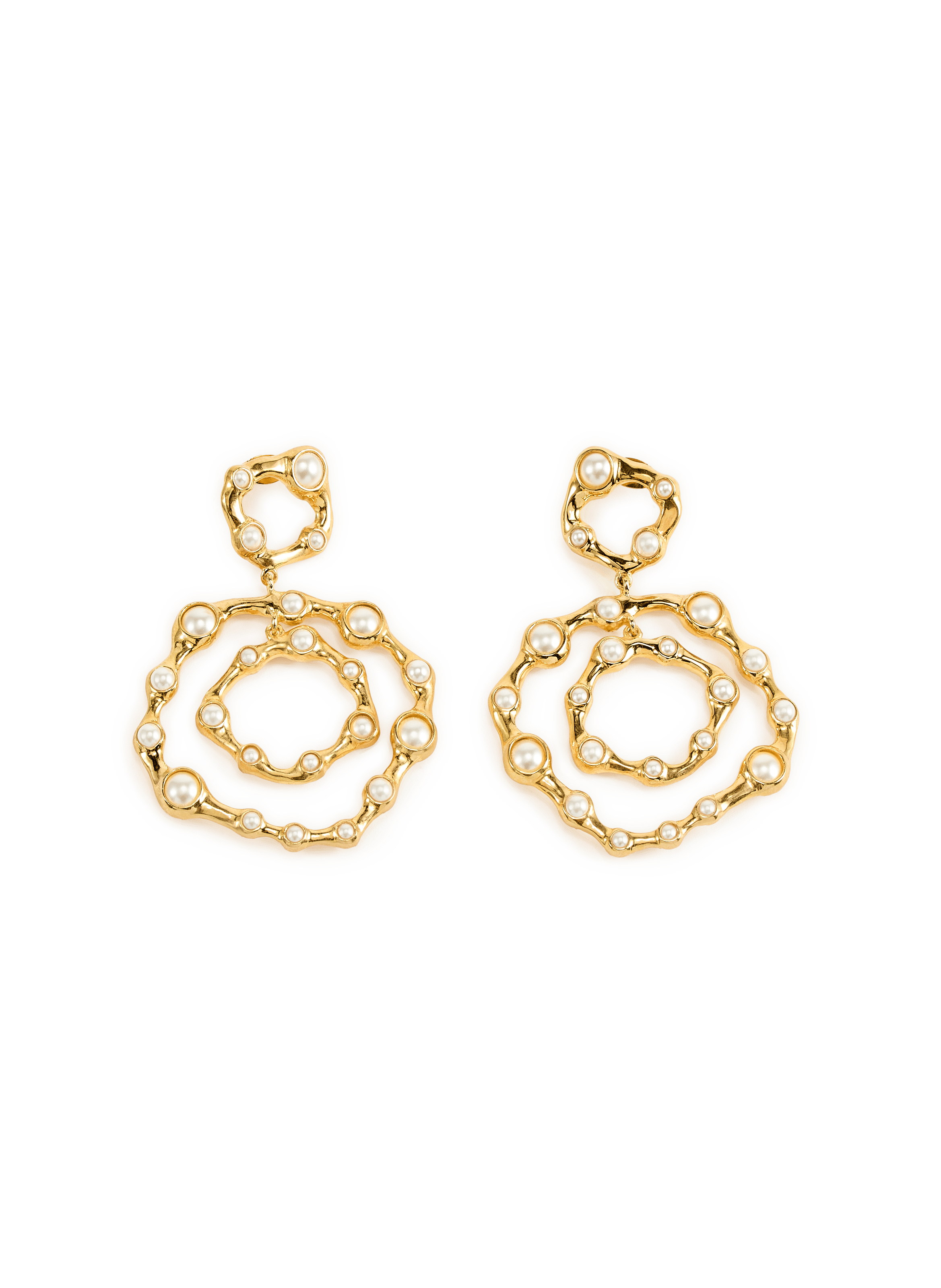 Cabochon pearl earrings JOANNA LAURA CONSTANTINE Golden