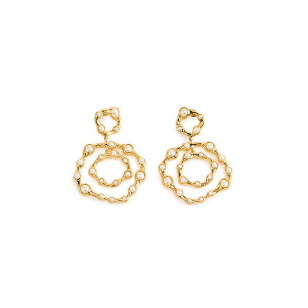 Boucles d'oreilles cabochon à perles Boucles d'oreilles cabochon à perles