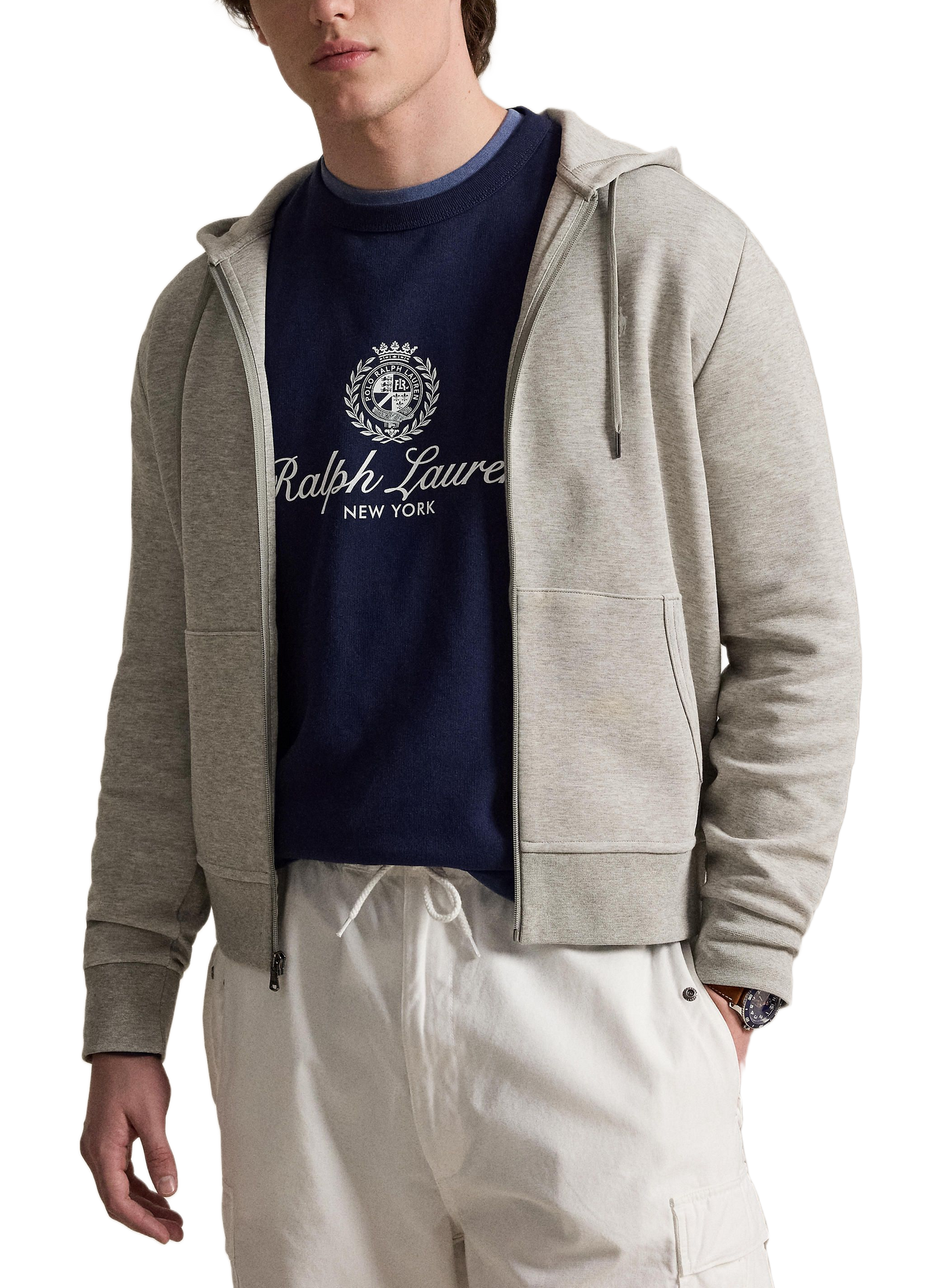Hoodie avec fermeture à glissière POLO RALPH LAUREN Gris