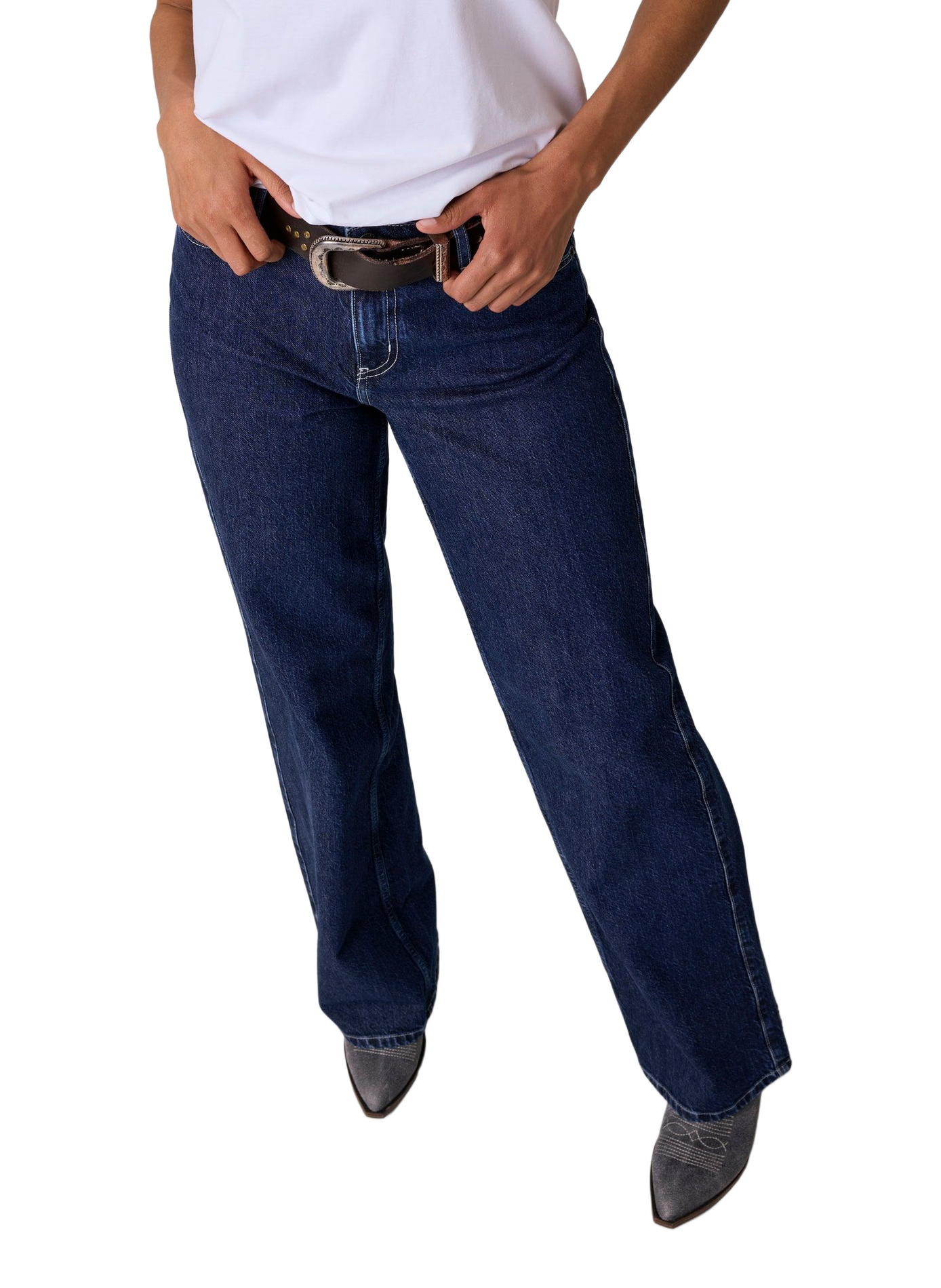 Weite Hose aus Baumwollmischung GUESS Blau