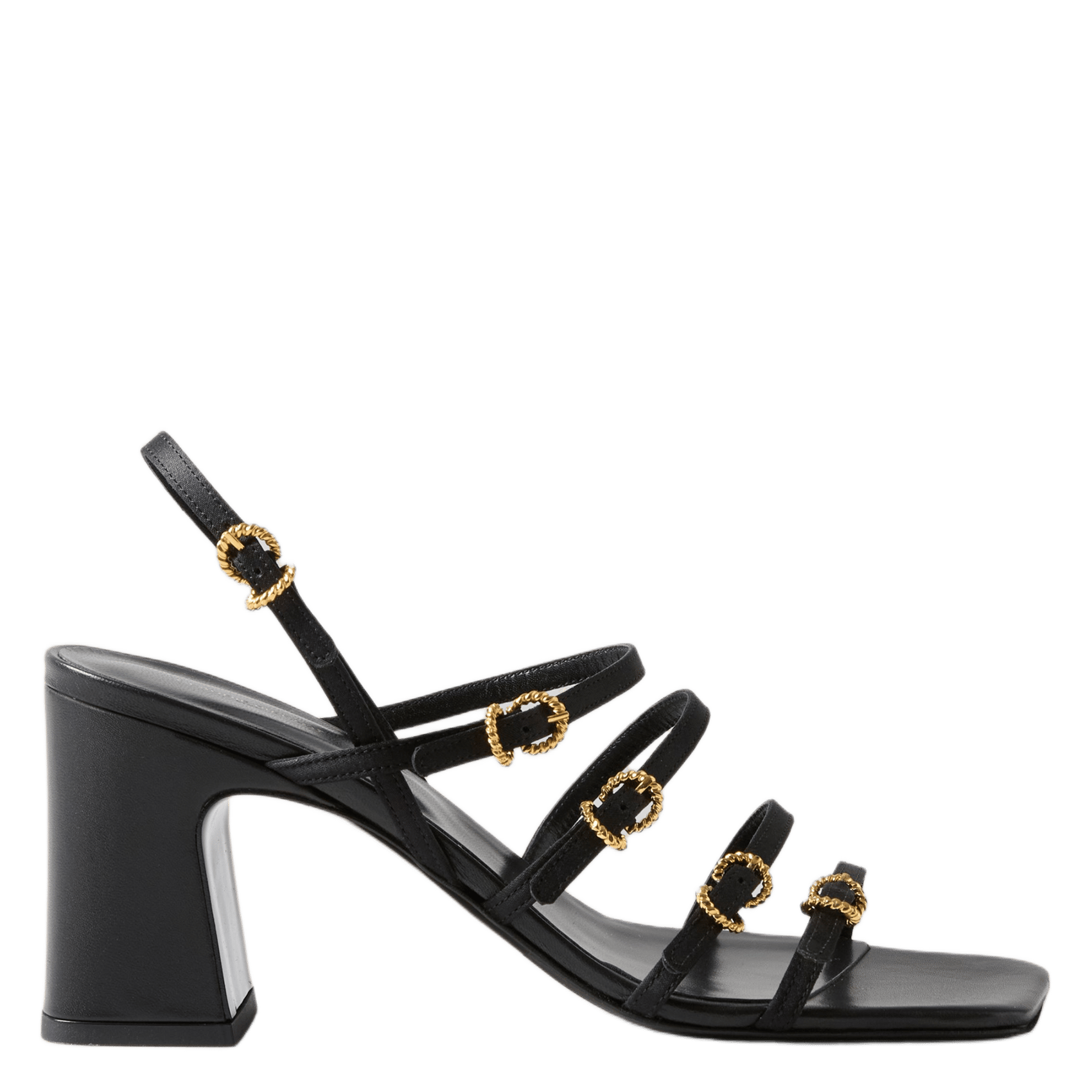 Sandales à talon en cuir CLAUDIE PIERLOT Noir