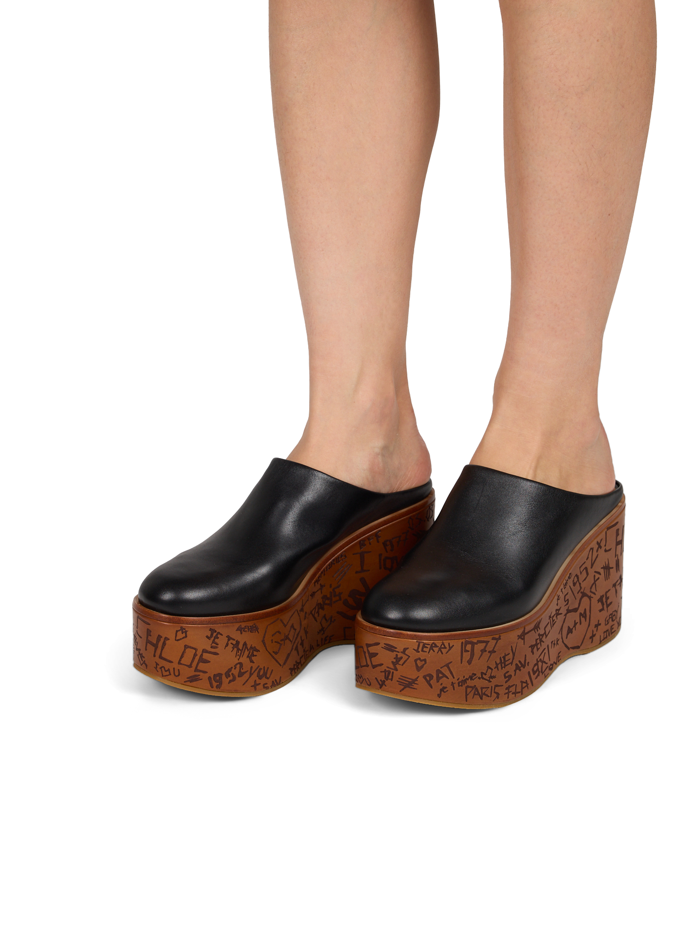 Maxime leather mules CHLOÉ Black