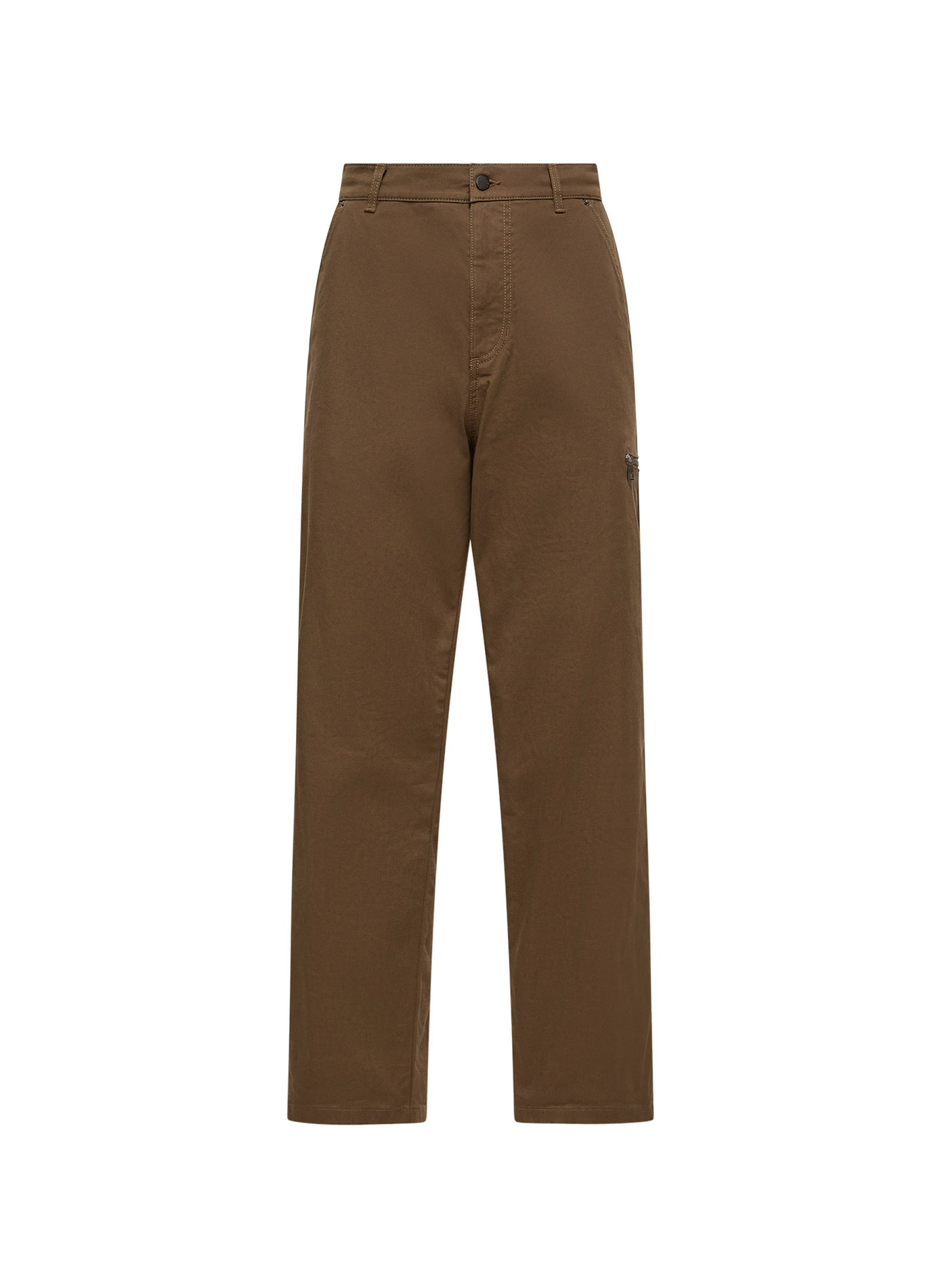 Straight cotton-blend trousers MONCLER Green