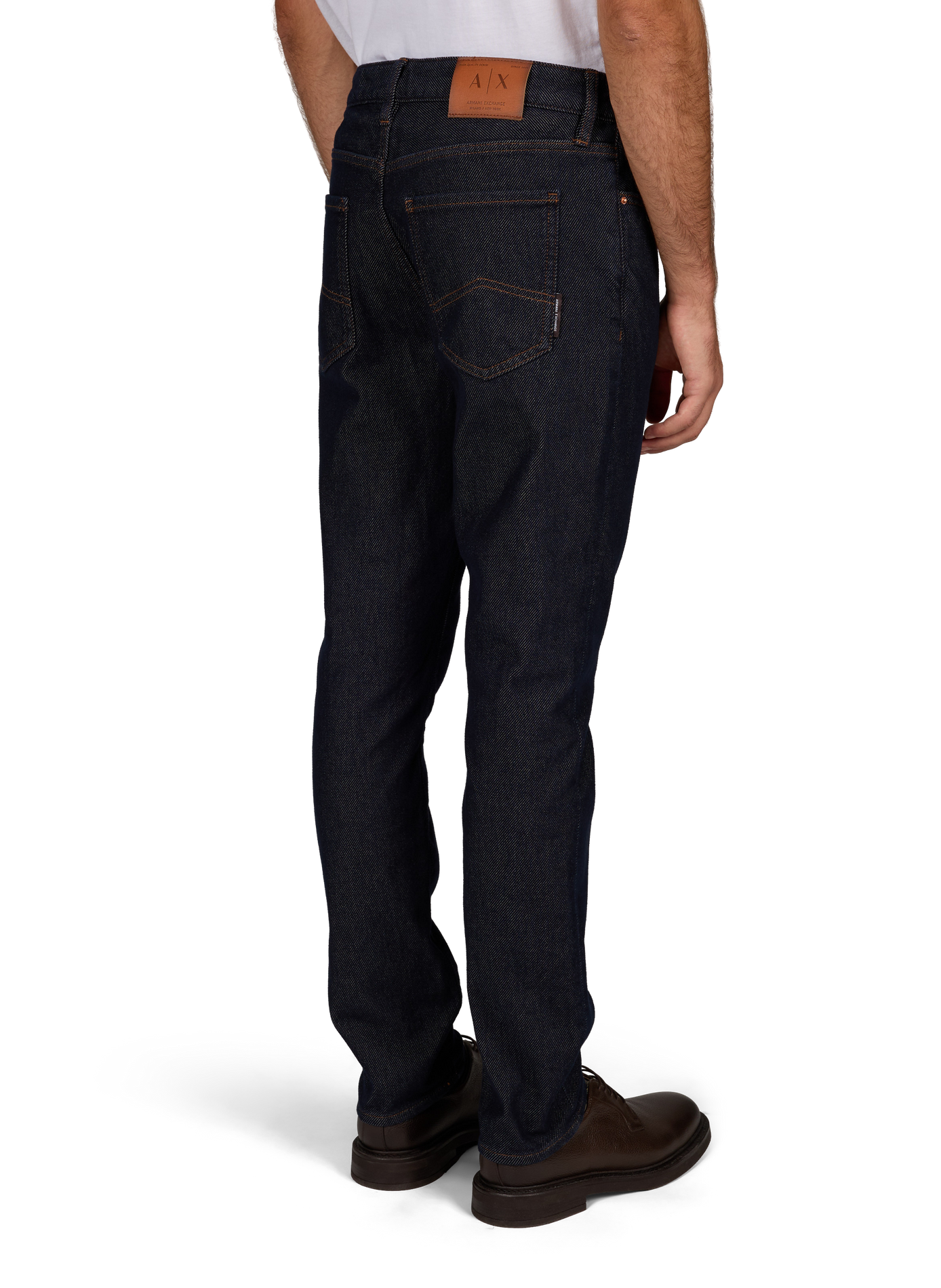 Straight-cut cotton-blend jeans  ARMANI EXCHANGE Blue