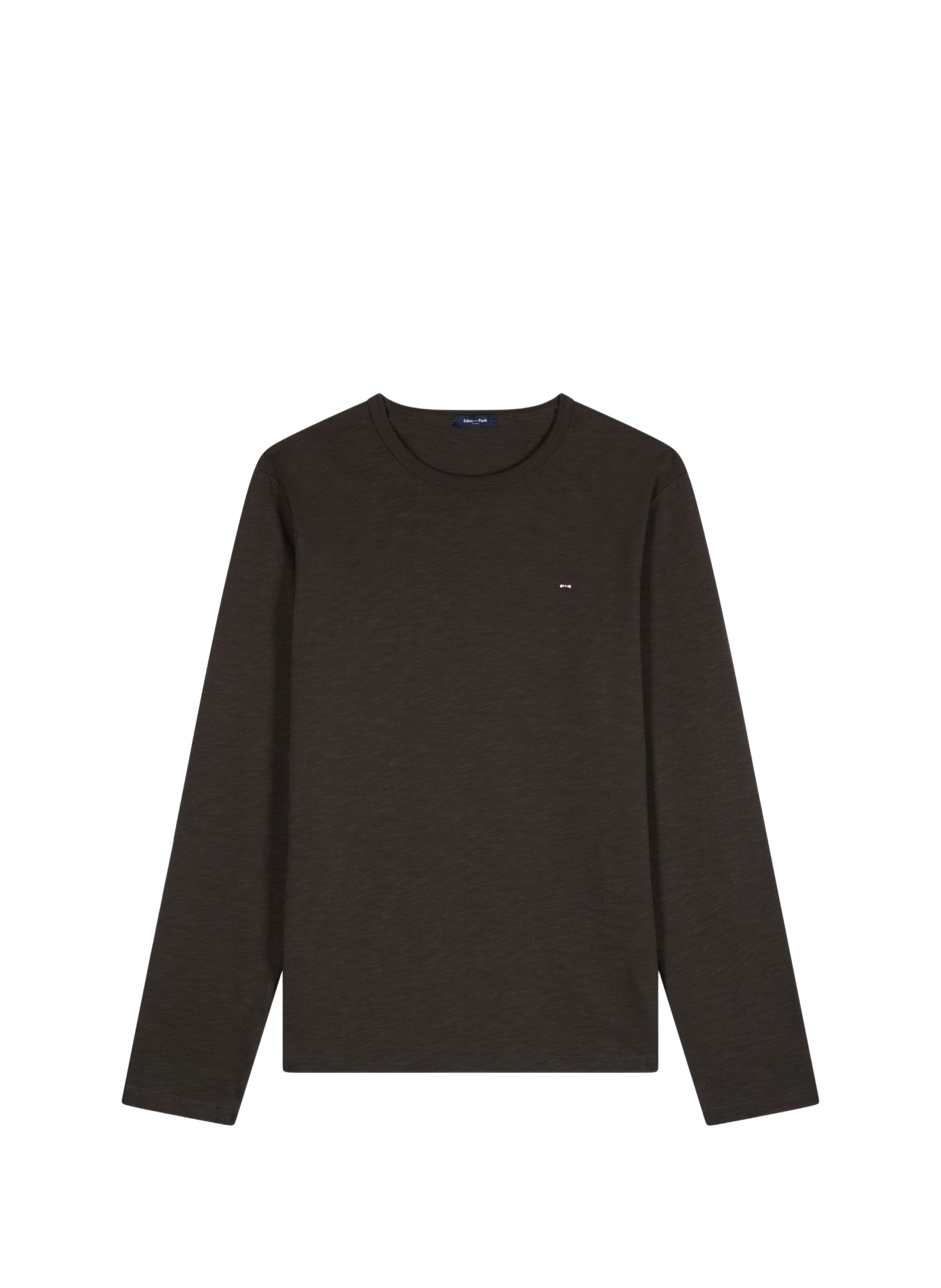 Tee-shirt col rond en coton EDEN PARK Kaki
