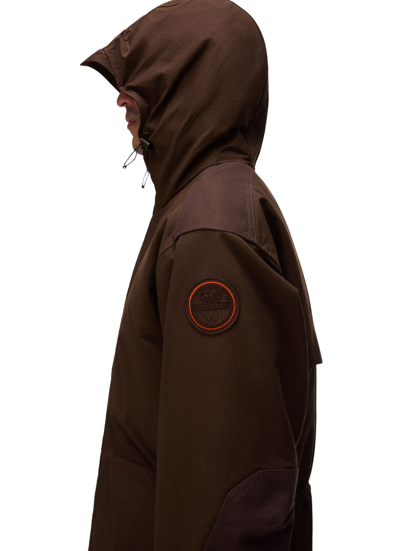 Plain mid-length hooded parka NAPAPIJRI Khaki