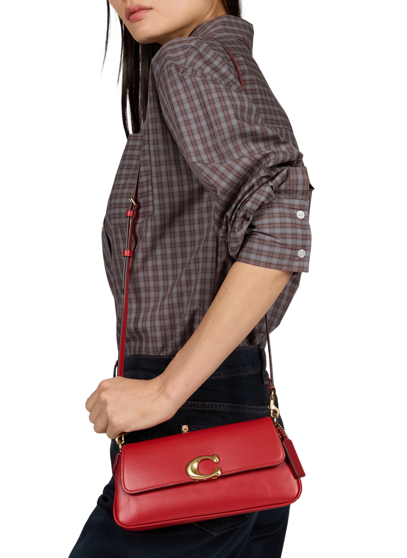 Jet Lederhandtasche COACH Rot
