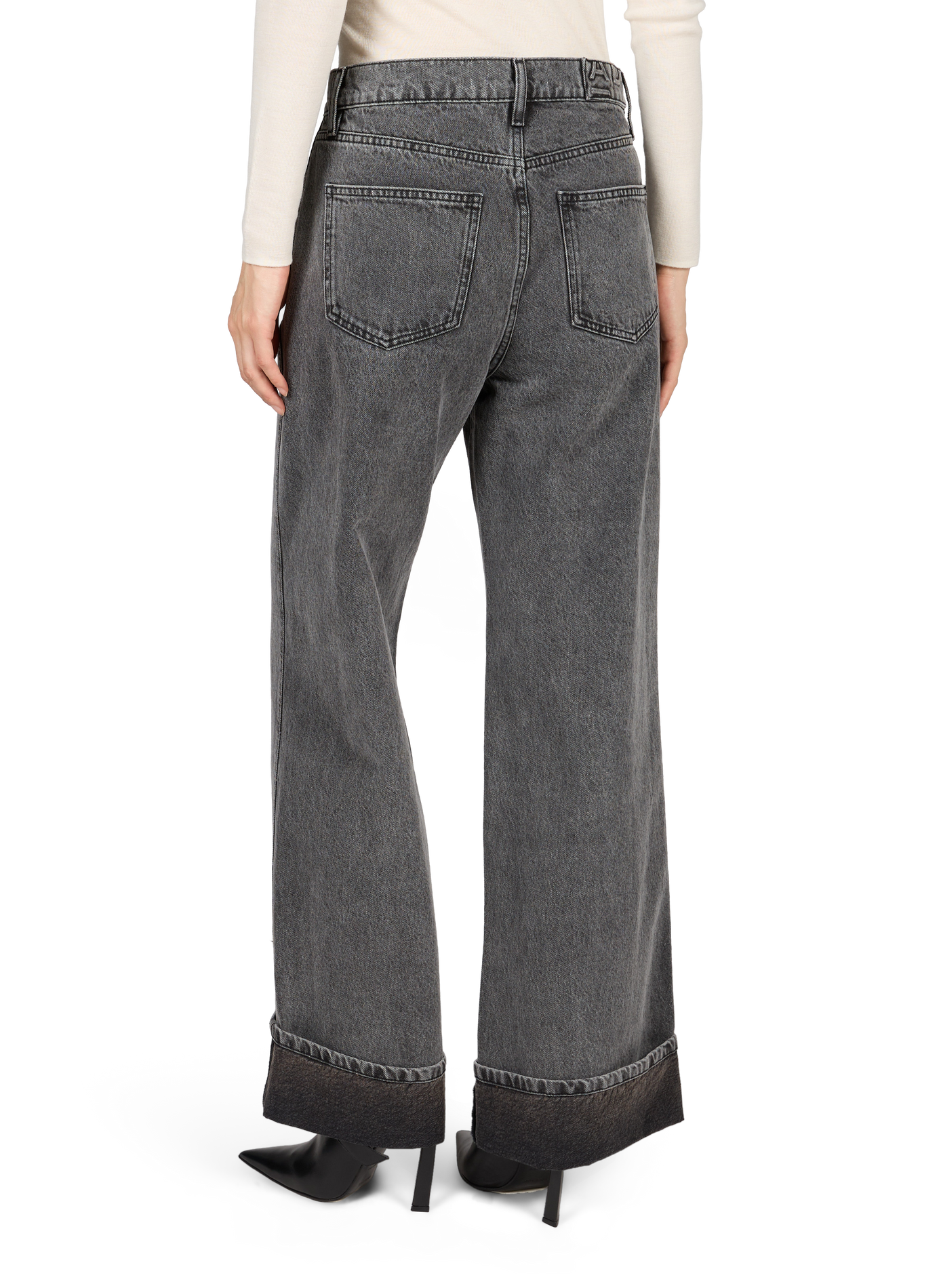 Wide cotton jeans | Grey ADOLFO DOMINGUEZ Women