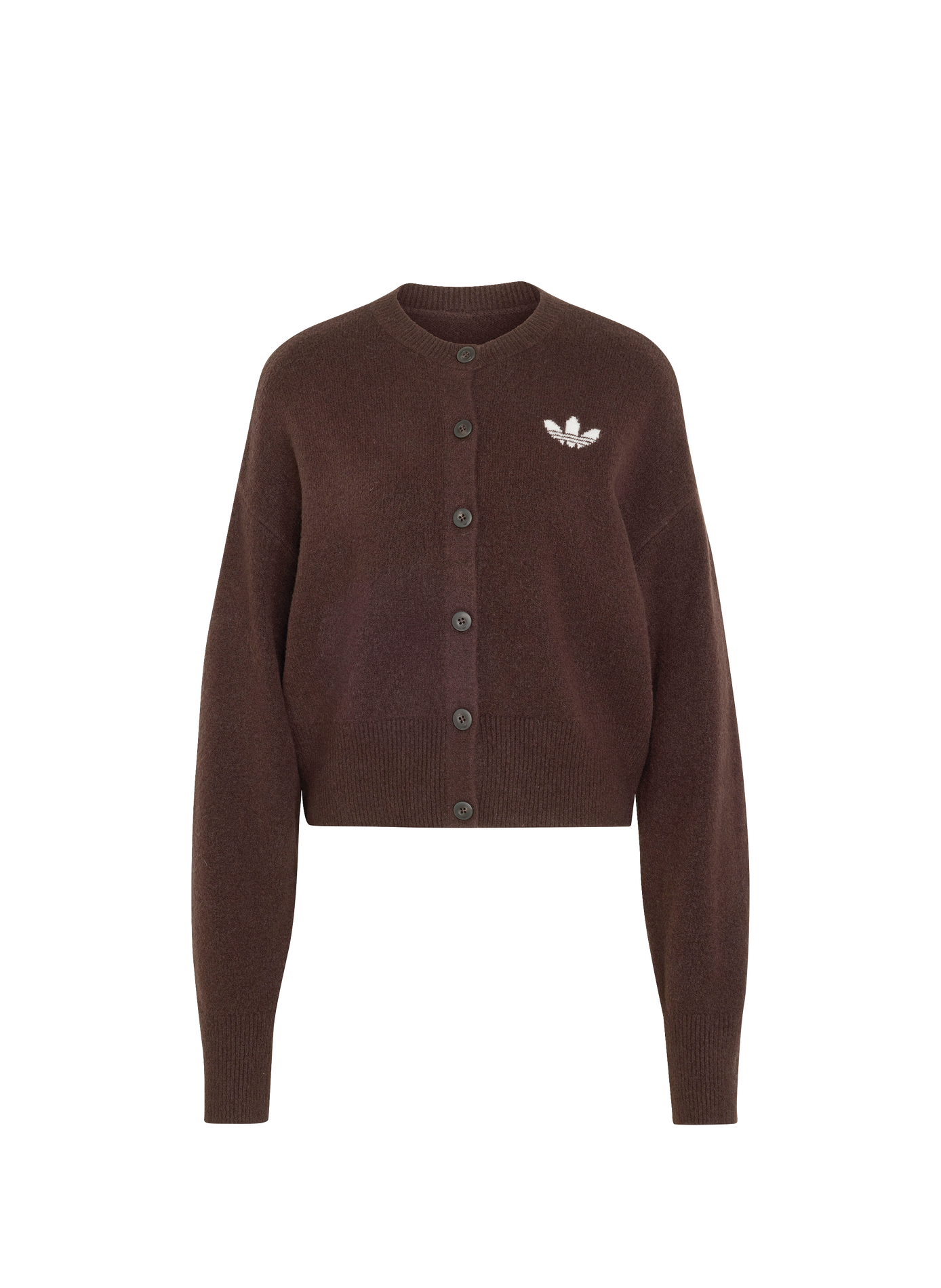Round Neck Oversized Cardigan ADIDAS Brown