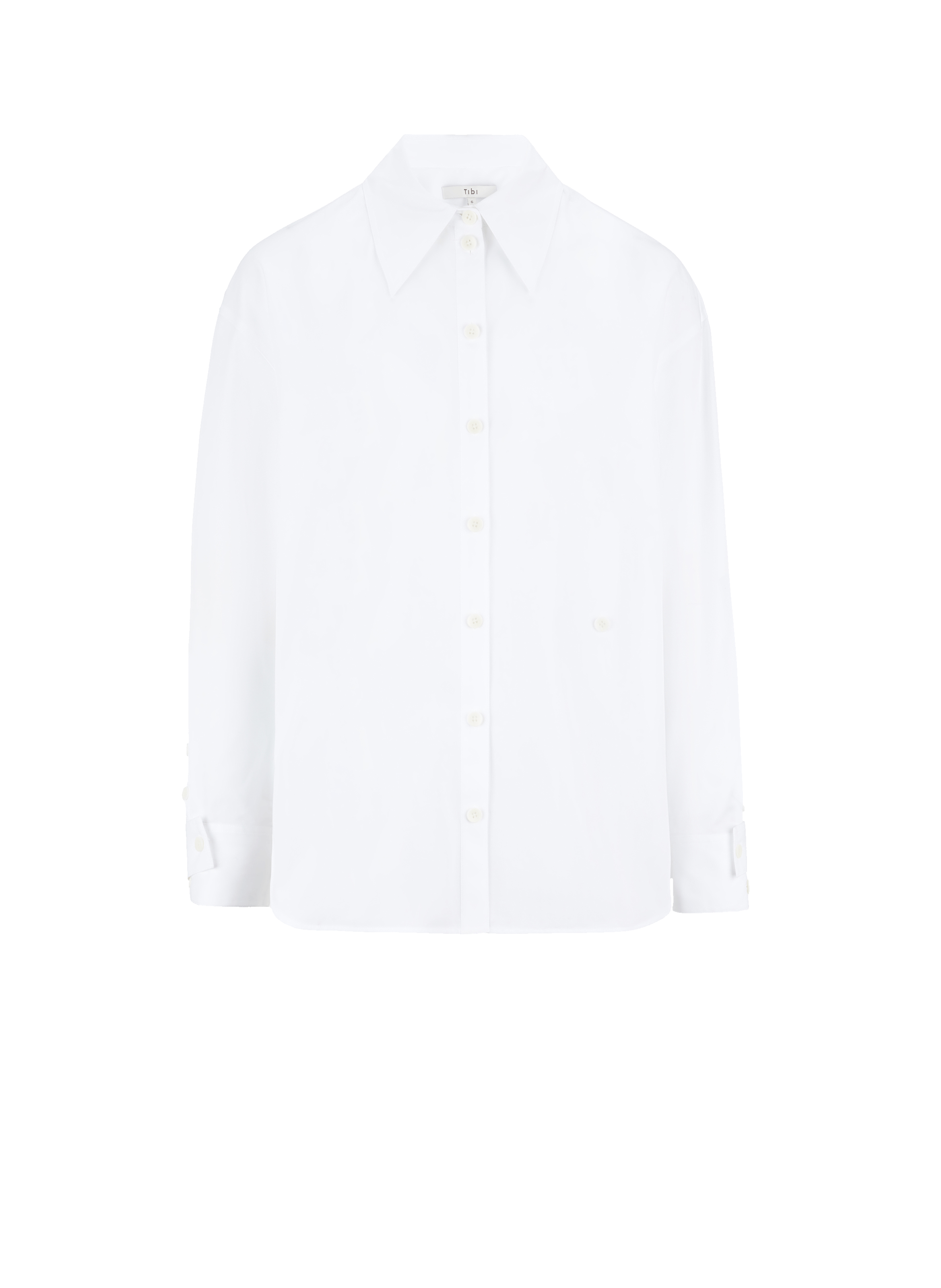 Chemise surdimensionnée en coton à revers fendus
