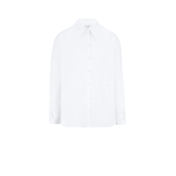 Chemise surdimensionnée en coton à revers fendus