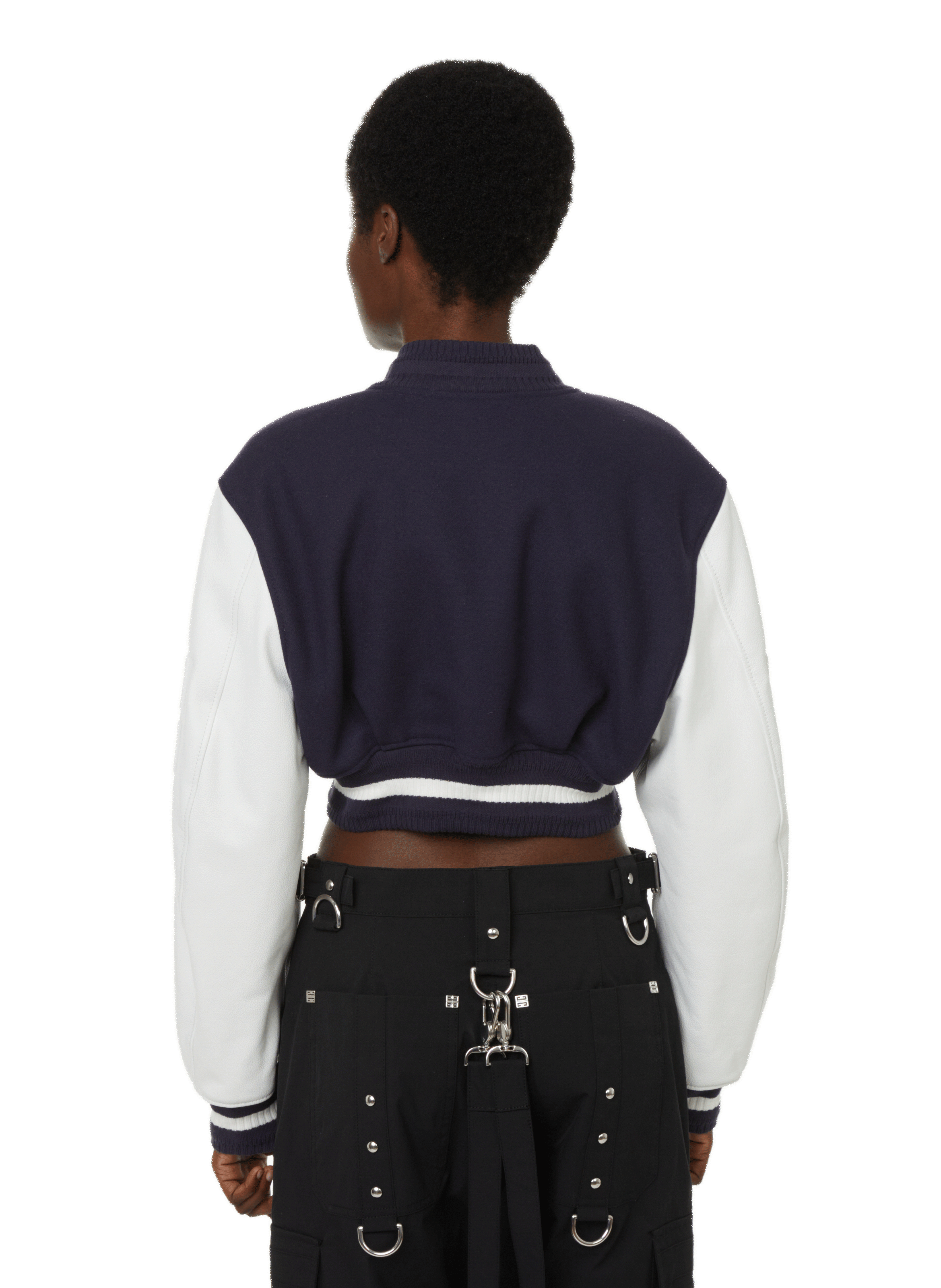 4G cropped wool and leather varsity jacket GIVENCHY Multicolour