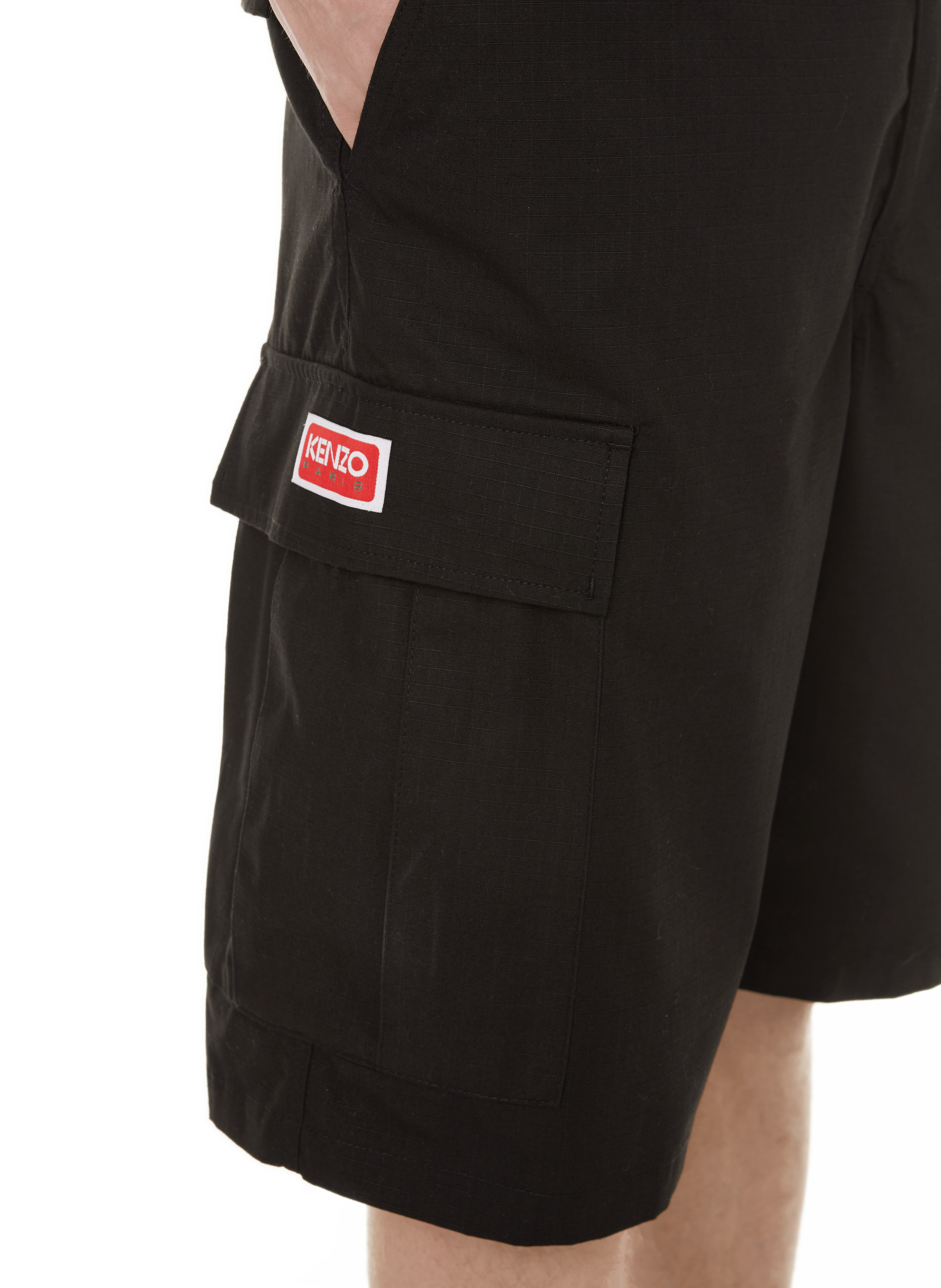 Straight cotton shorts  KENZO Black