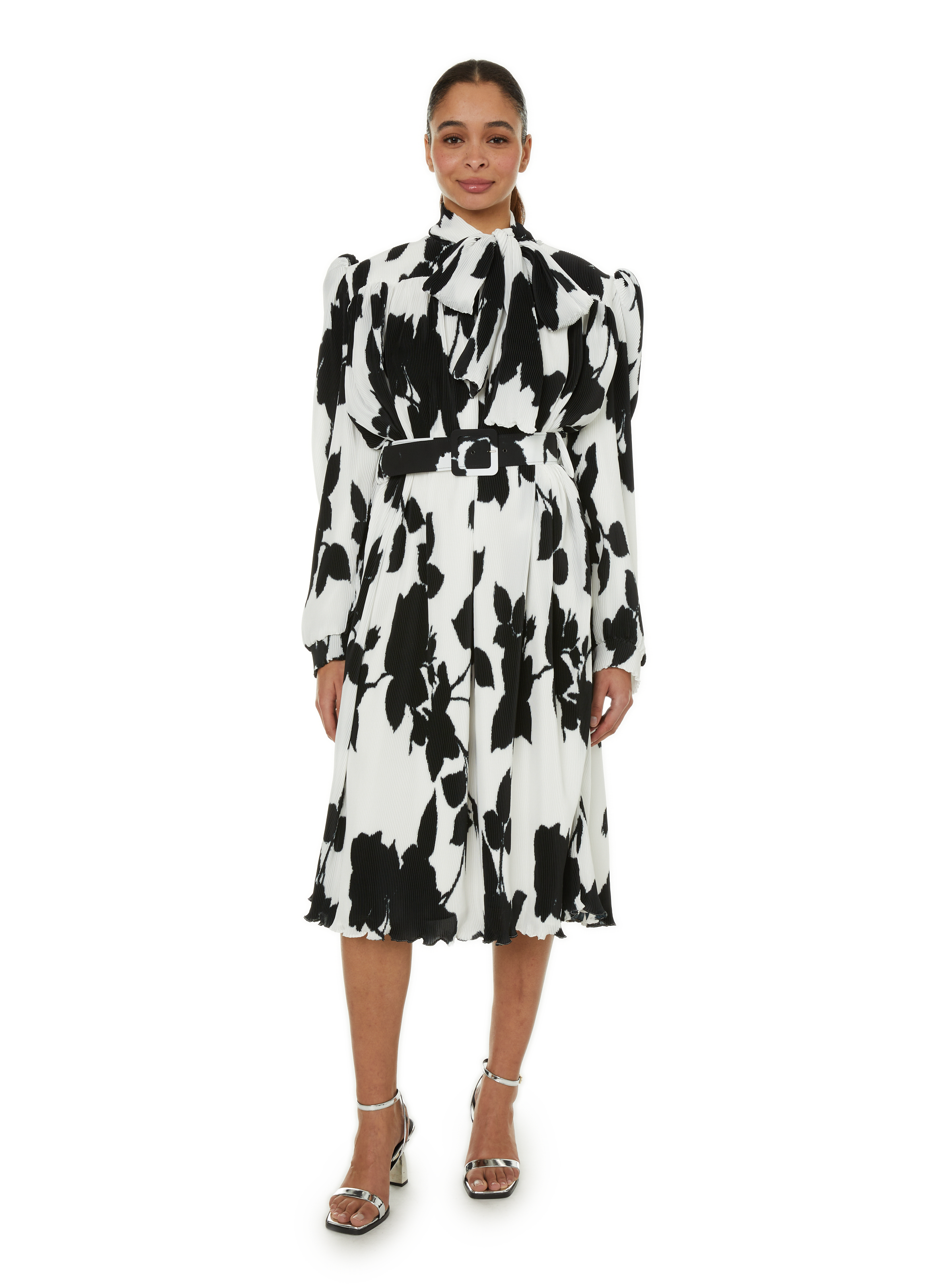 RICHARD QUINN Pleated midi dress  Multicolour