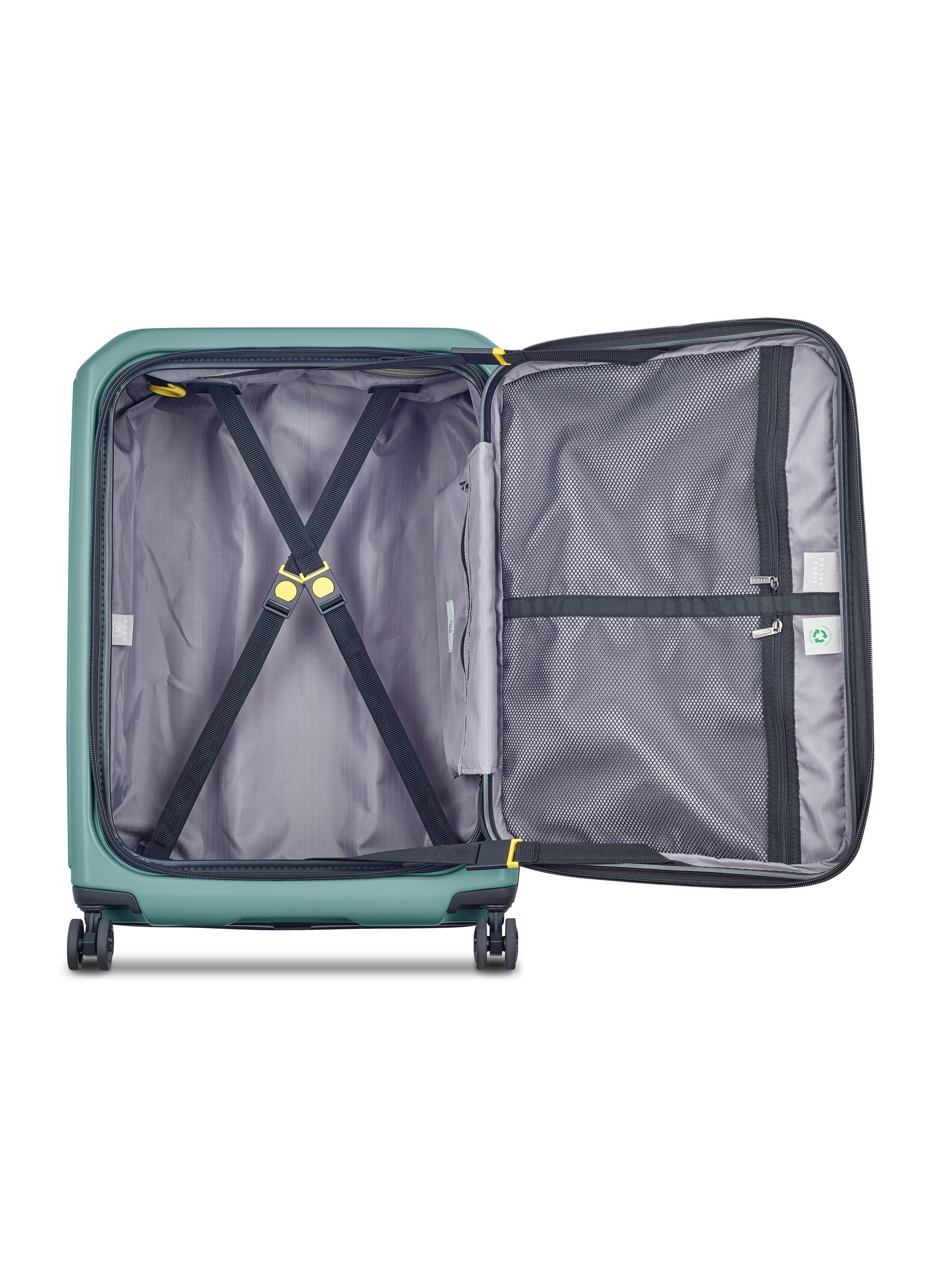 Valise soute rigide taille l - securitime zip DELSEY PARIS Vert