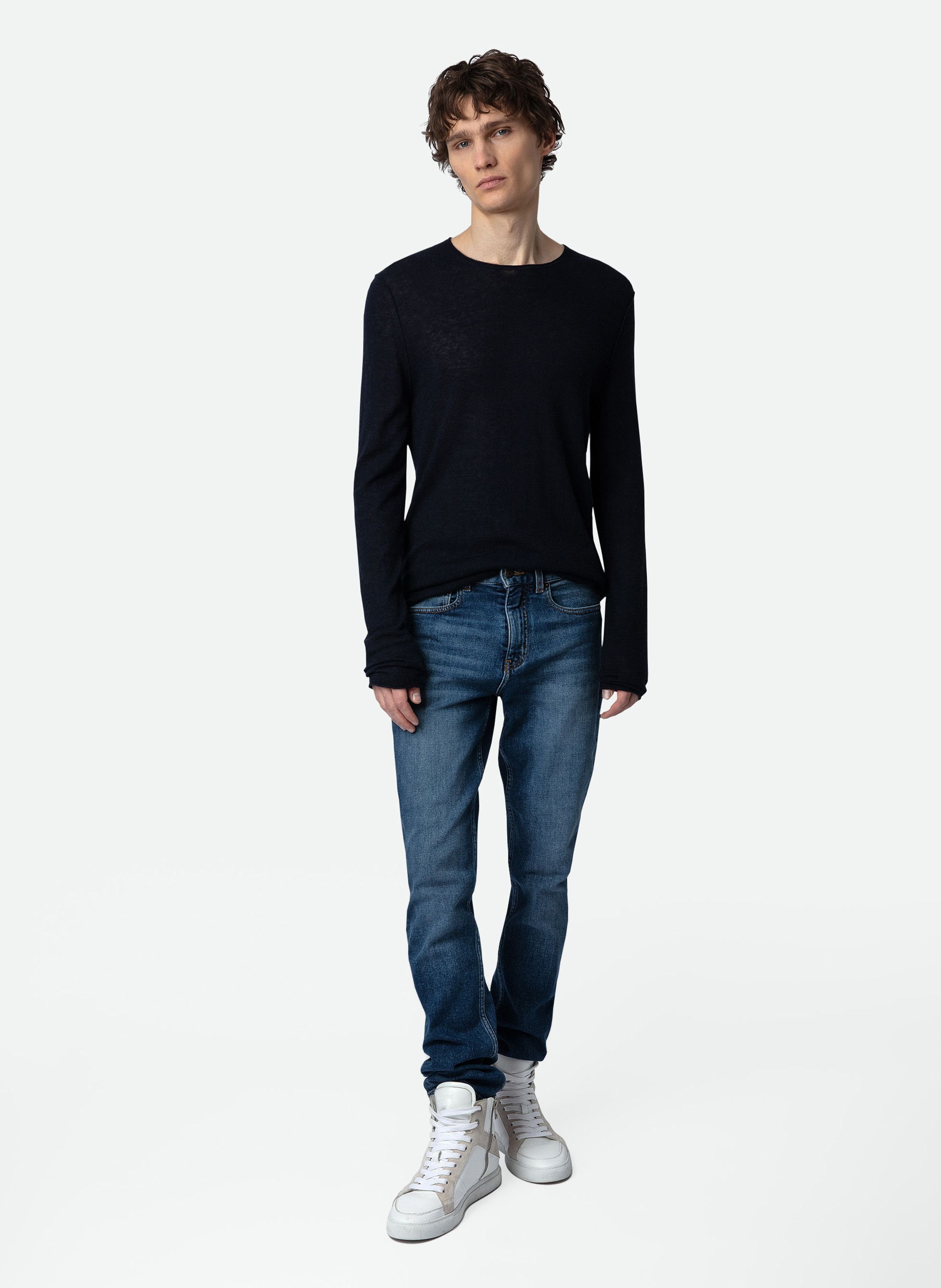Pull droit en cachemire teiss ZADIG&VOLTAIRE Bleu