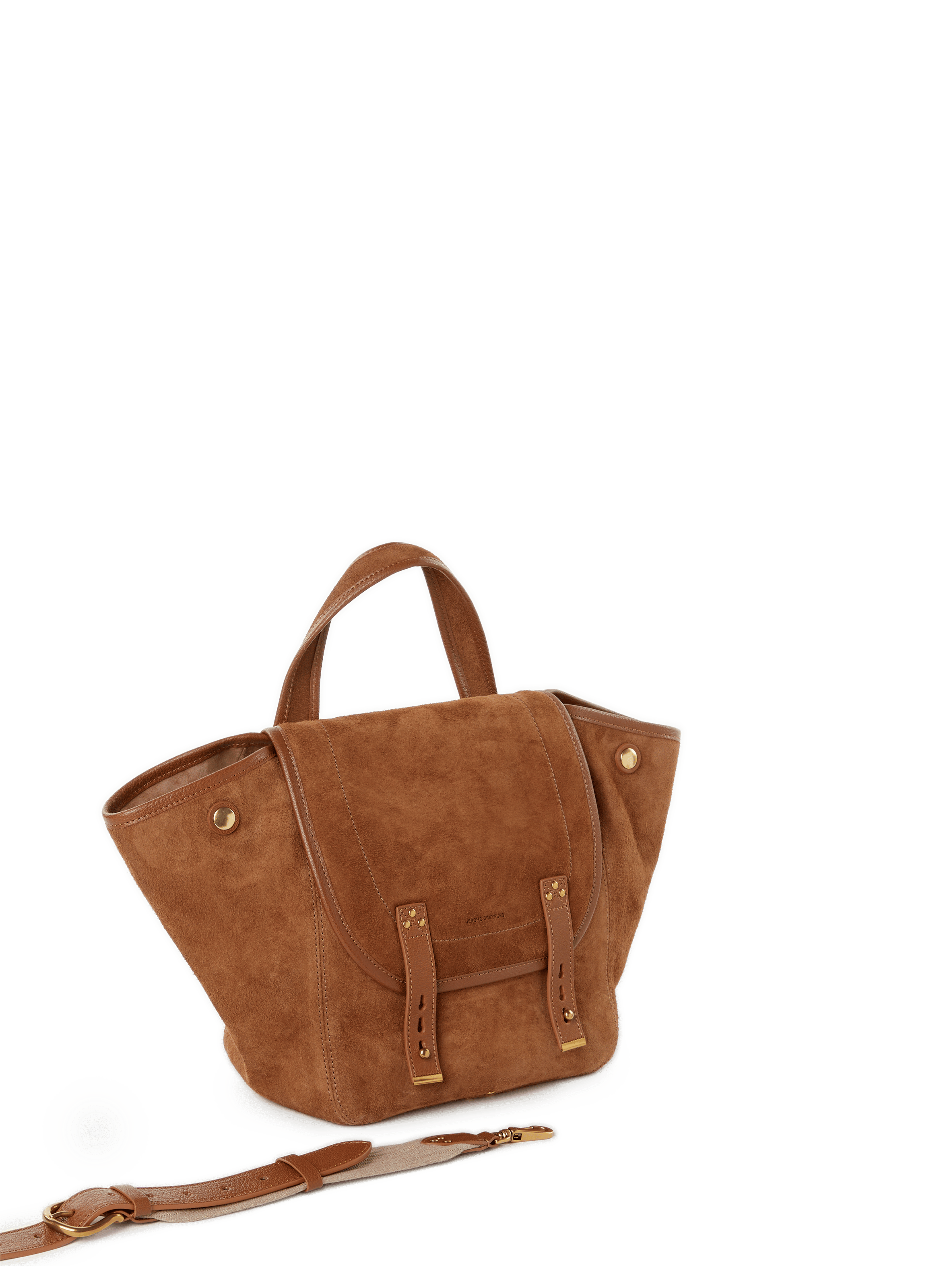 Sac panier Stan M en croûte de velours JÉRÔME DREYFUSS Marron