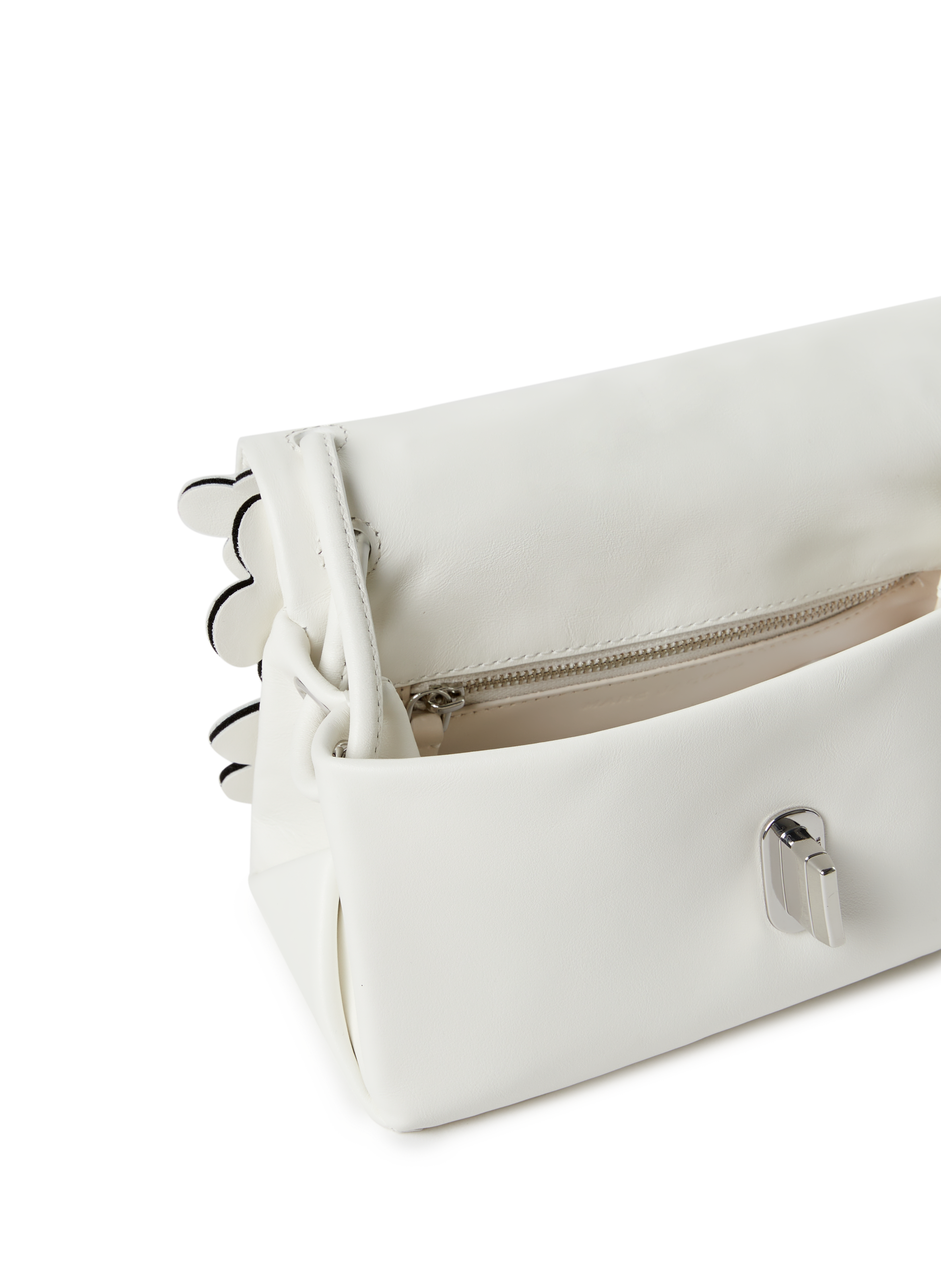 Sac épaule à fleurs en cuir MARC JACOBS Blanc