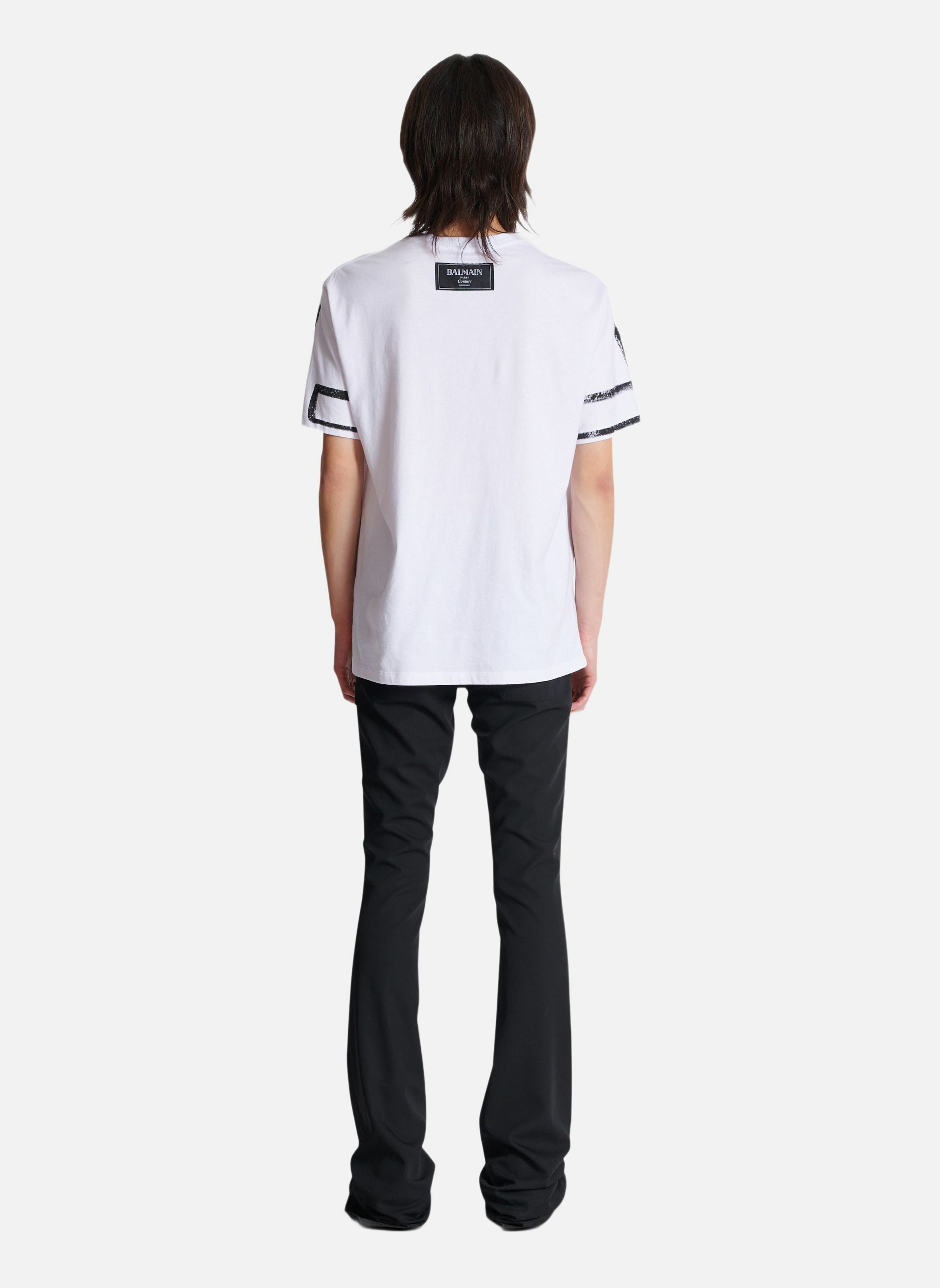 T-shirt imprimé « lettre d'amour » BALMAIN Blanc