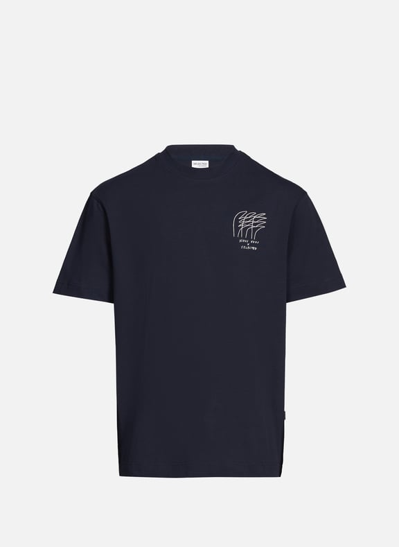 T-shirt en coton Bleu by SELECTED SELECTED T-shirt en coton Bleu