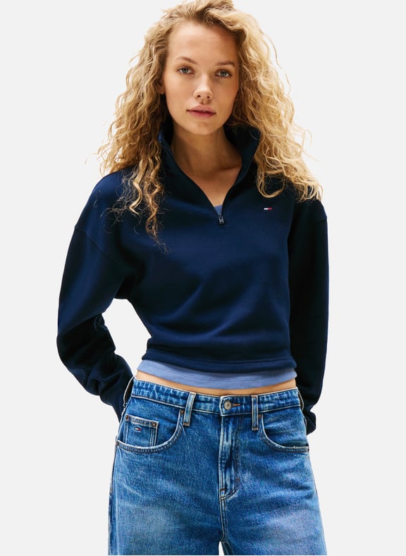 Veste polaire en coton mélangée Bleu by TOMMY HILFIGER TOMMY HILFIGER Veste polaire en coton mélangée Bleu