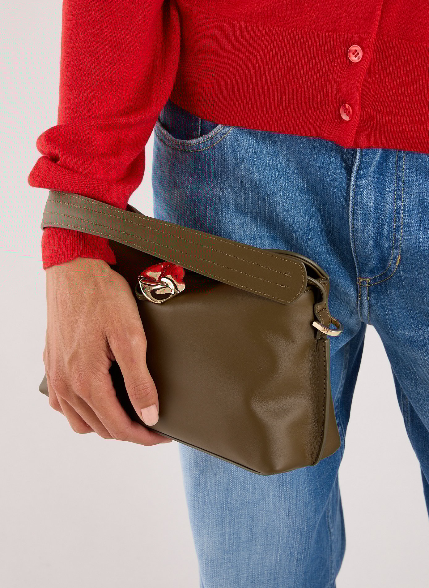 Sac à main Hanna Mini en cuir FLATTERED Vert