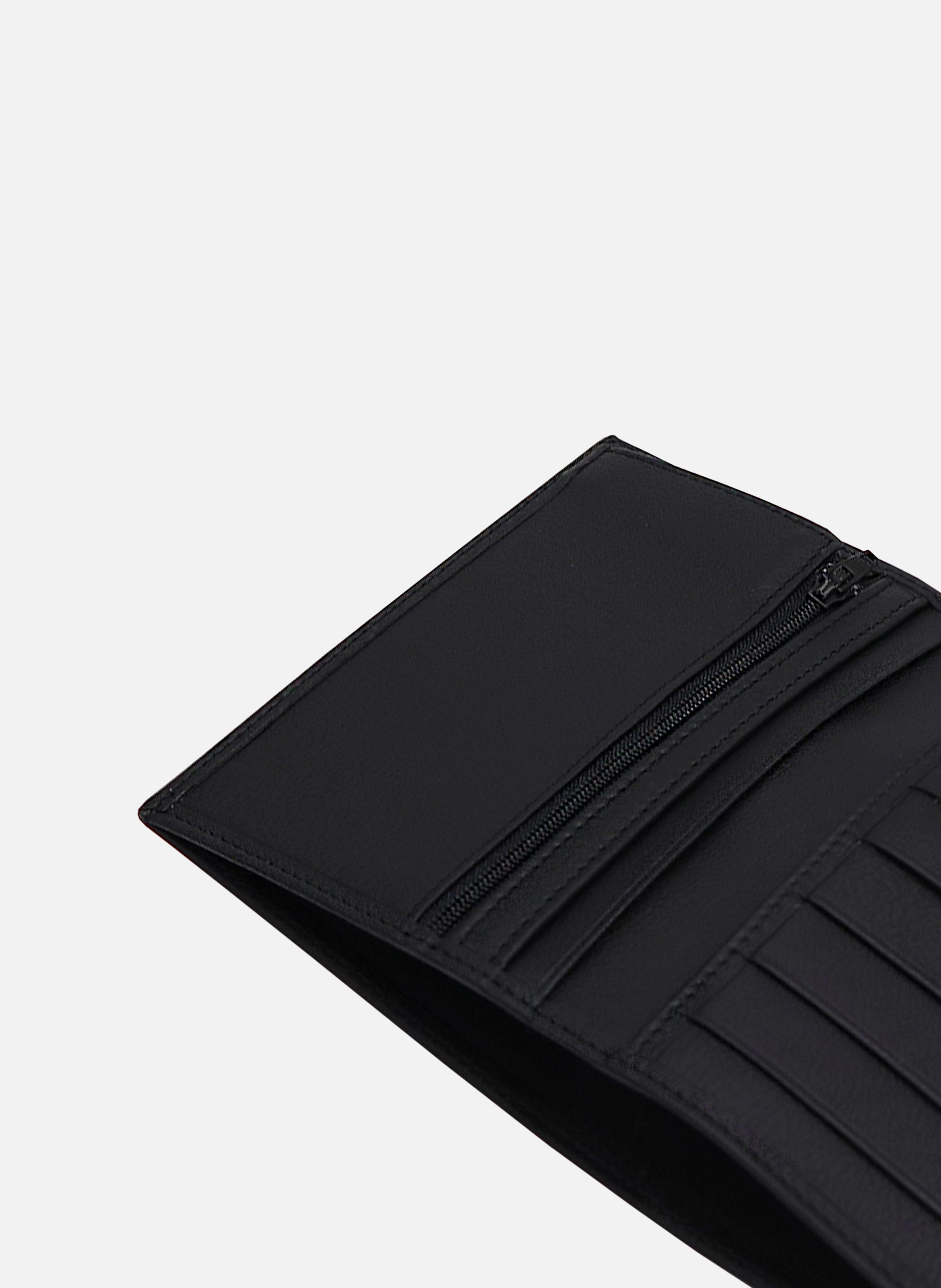 Portefeuille classique cuir grainé JULES & JENN Noir