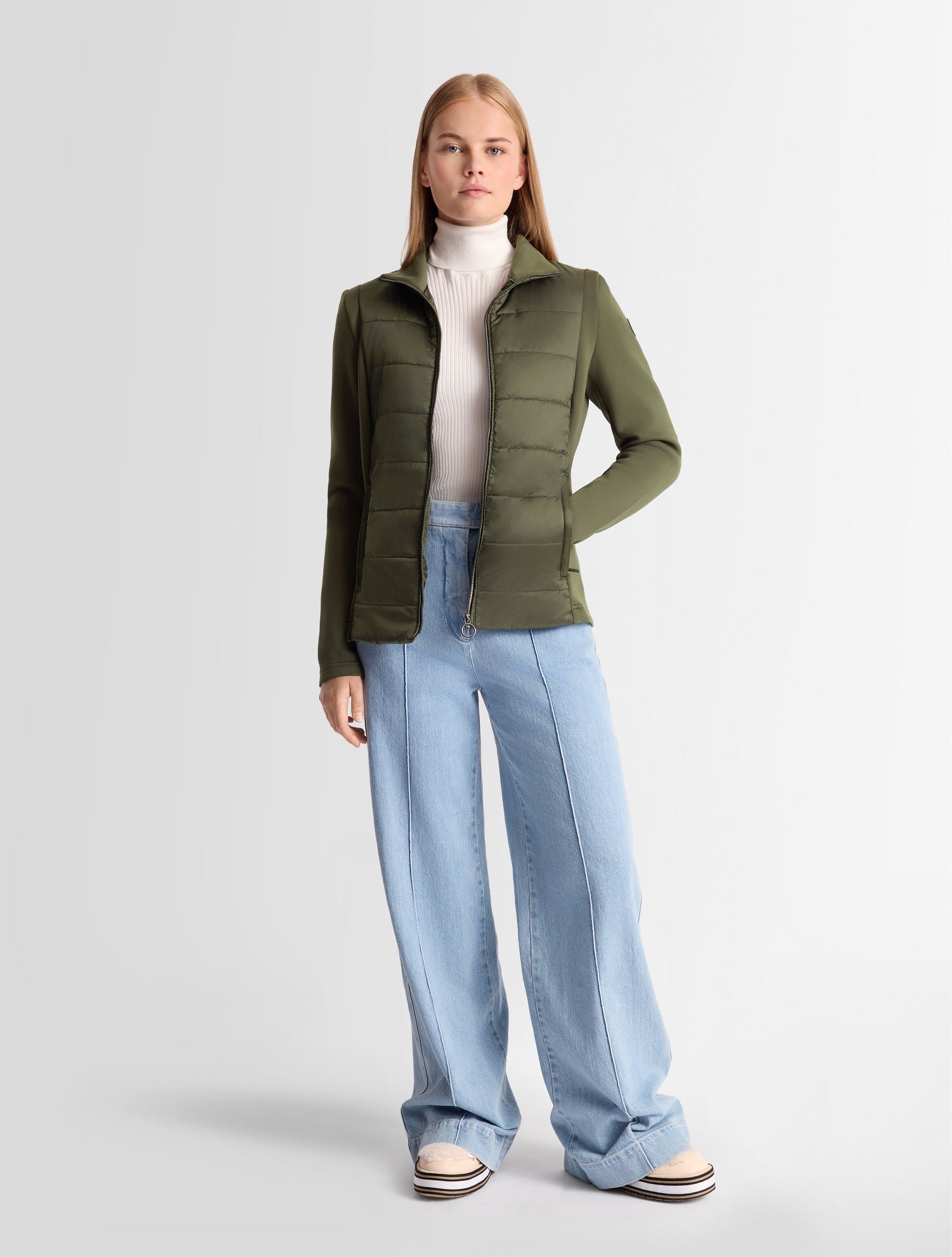 Veste linn col montant coupe regular FUSALP Vert