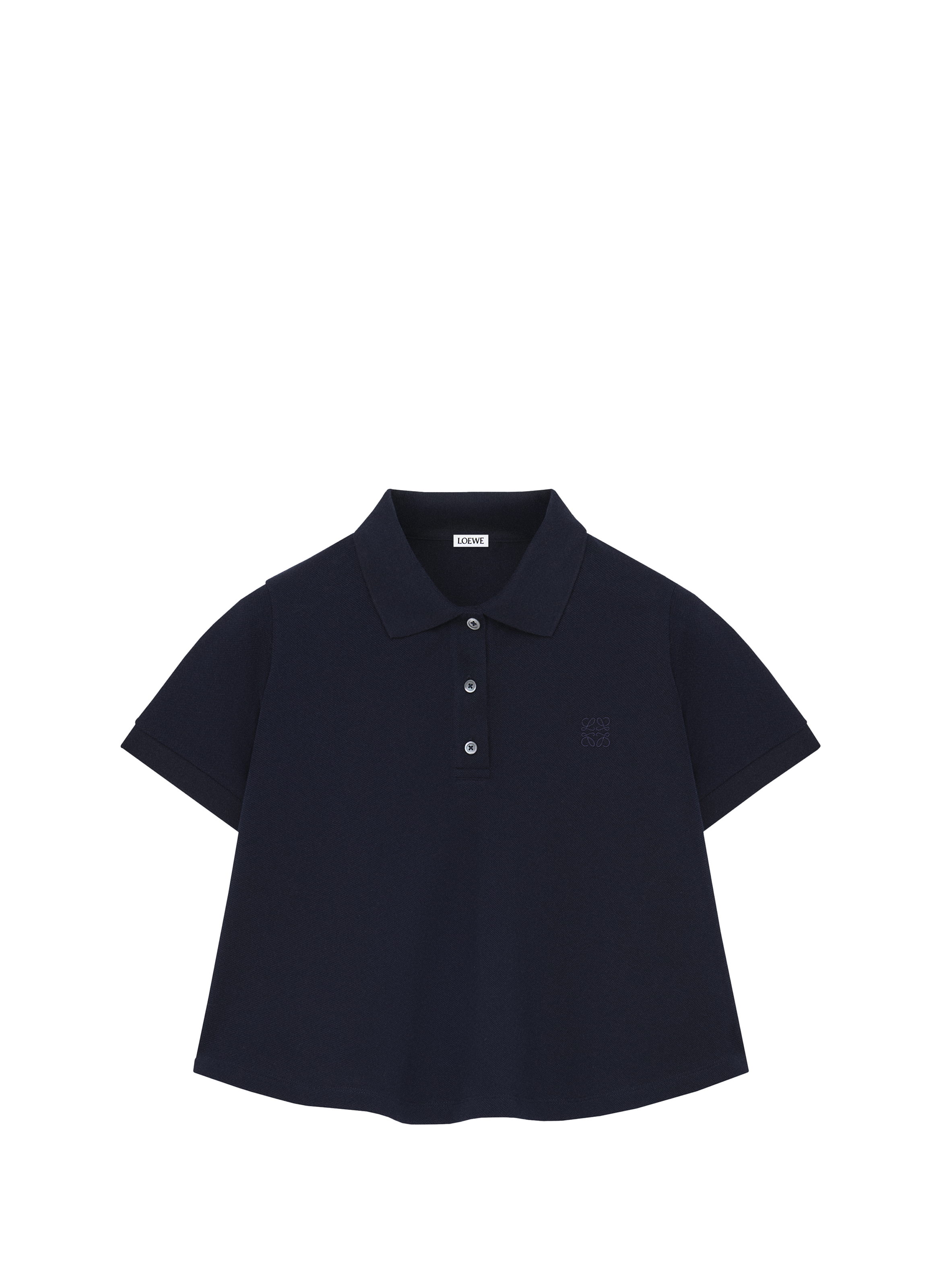 A-line cotton blend polo LOEWE Blue