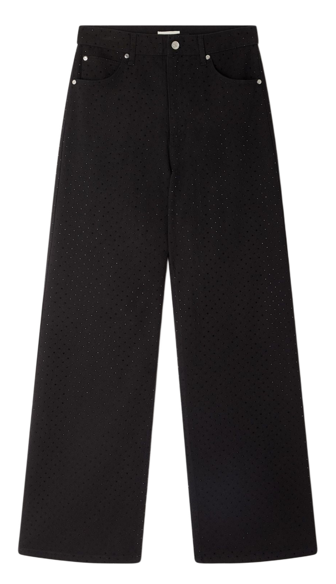 Pantalon large en coton SANDRO Noir