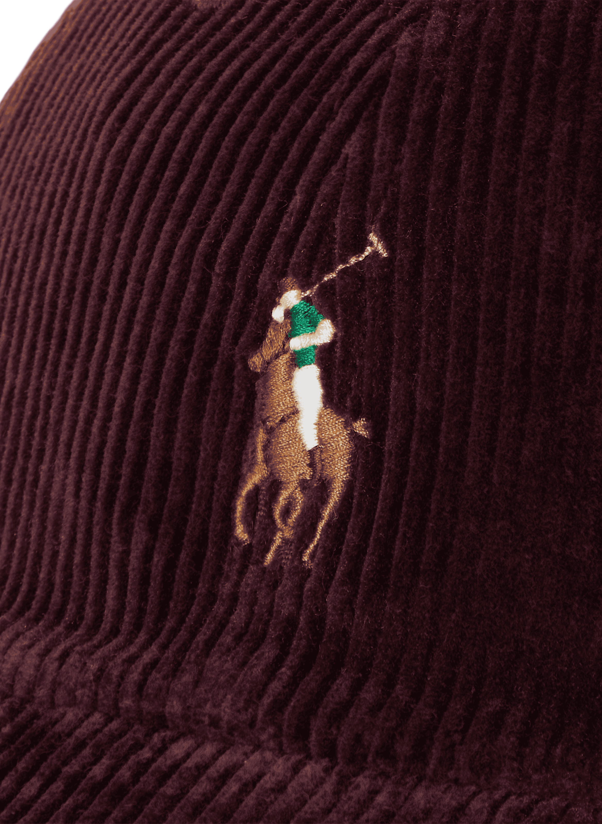 Casquette en velours côtelé POLO RALPH LAUREN Rouge