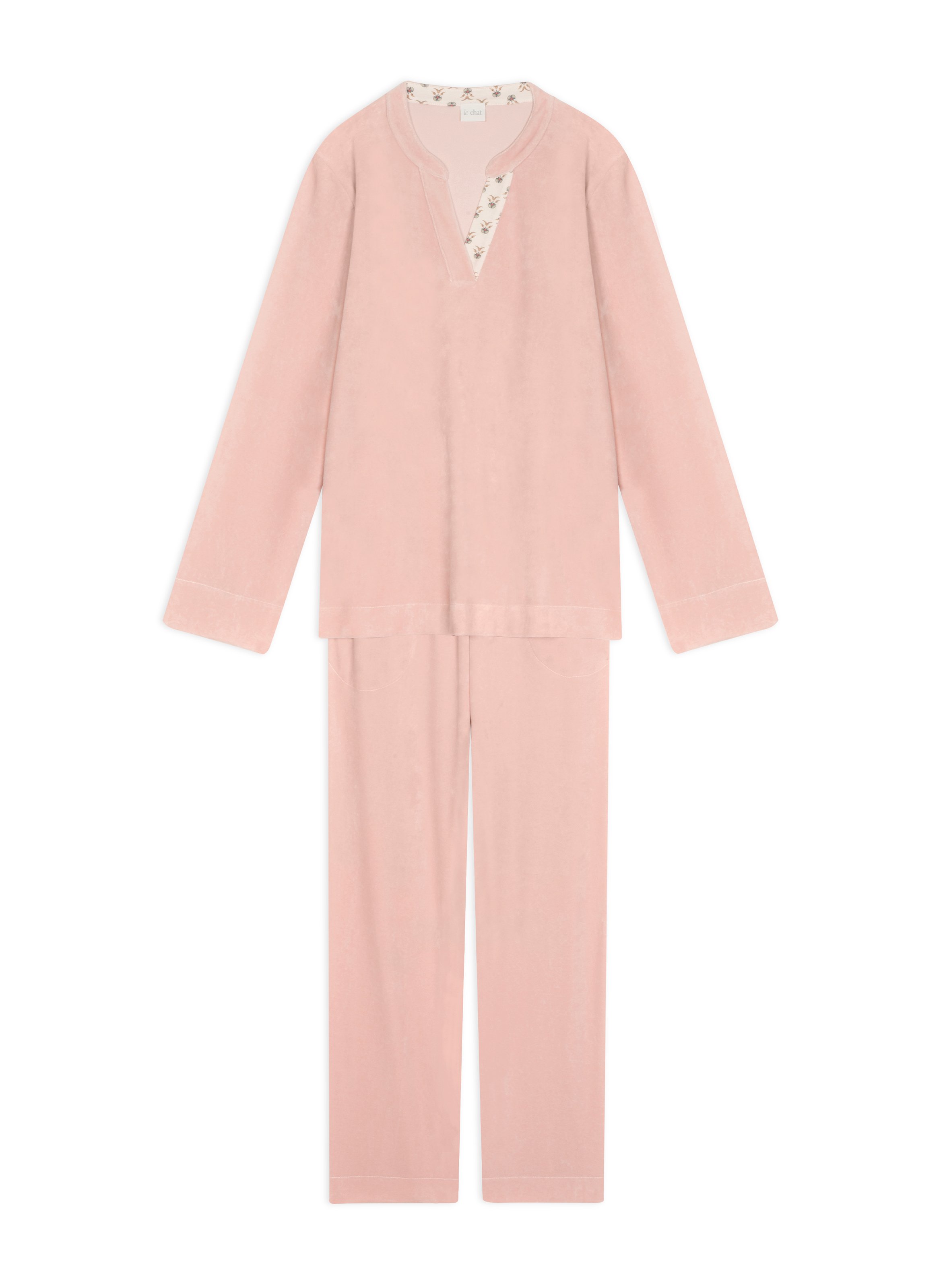 Pyjama en velours tea time 112 LE CHAT Rose