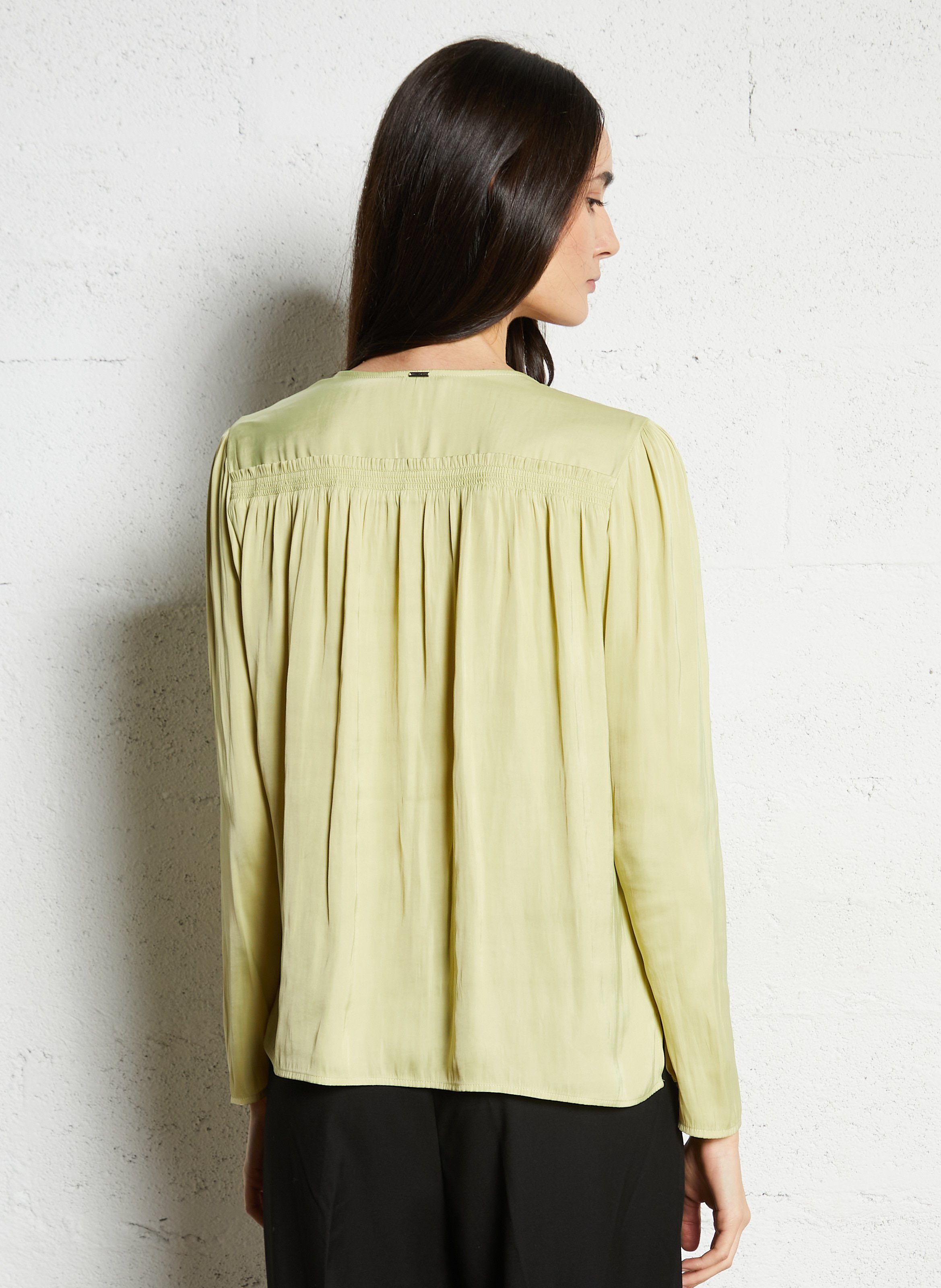 Blouse col v fluide IKKS Vert
