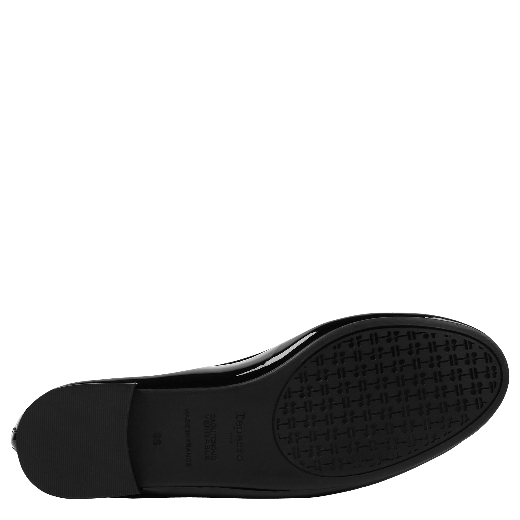 Ballerines en cuir vernis cendrillon REPETTO Noir