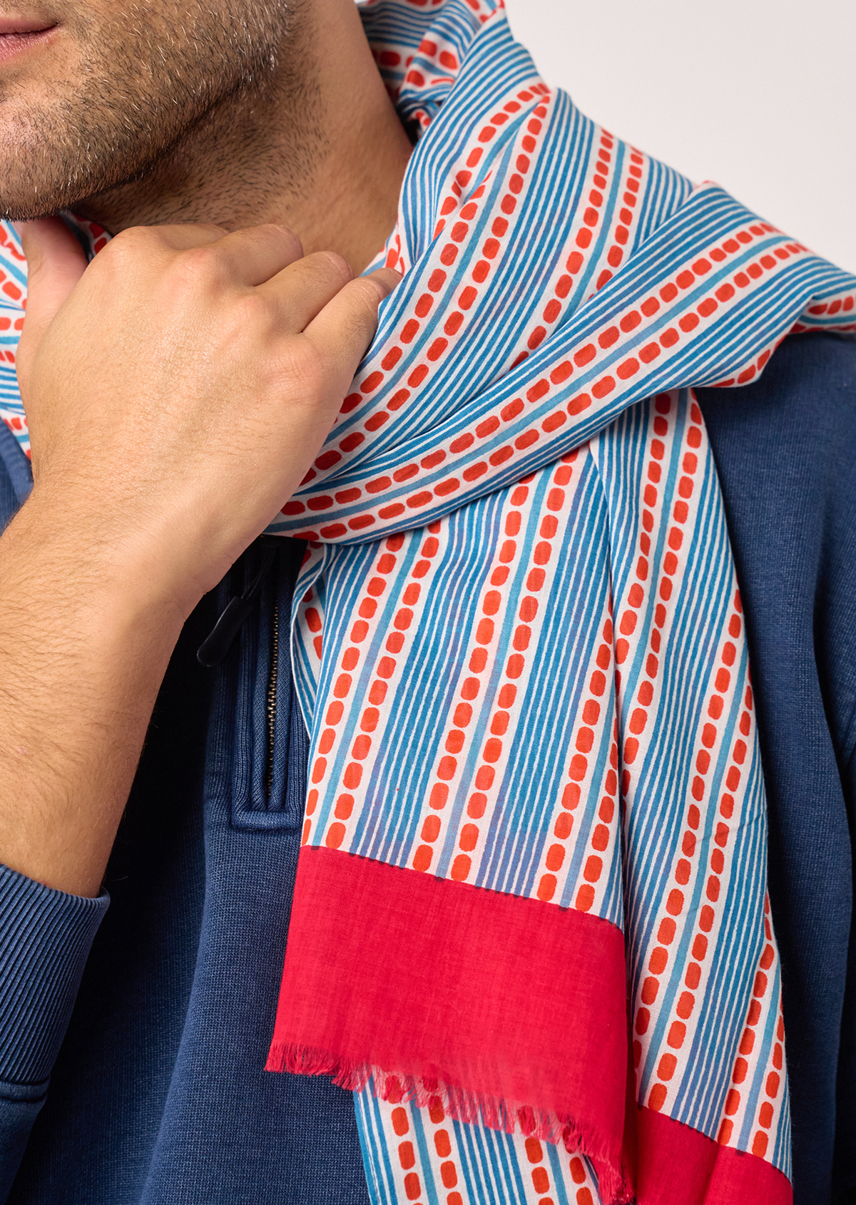 Foulard en coton biologique BILLYBELT Bleu