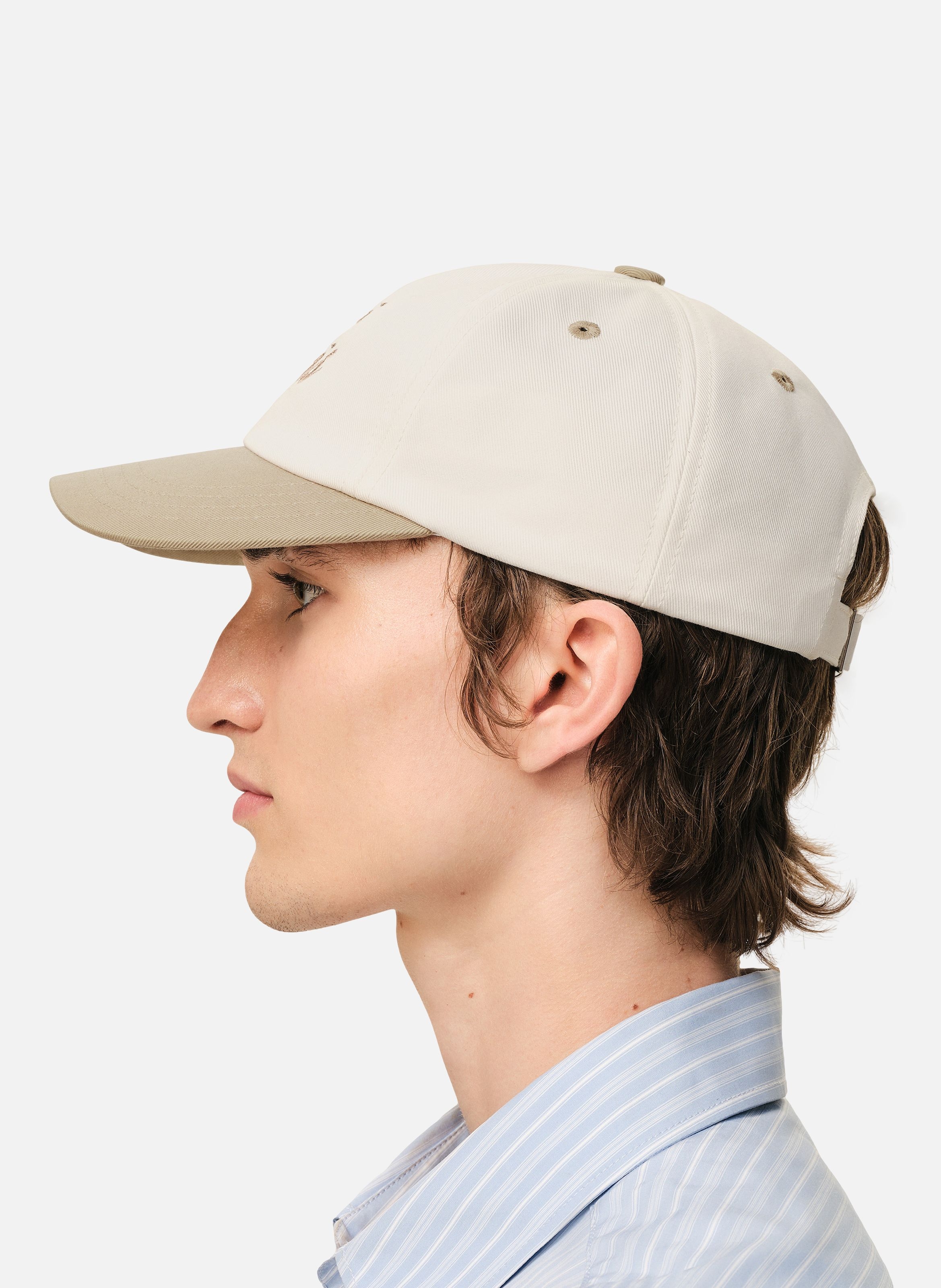 Casquette ami paris bicolore unisexe en coton AMI PARIS Beige
