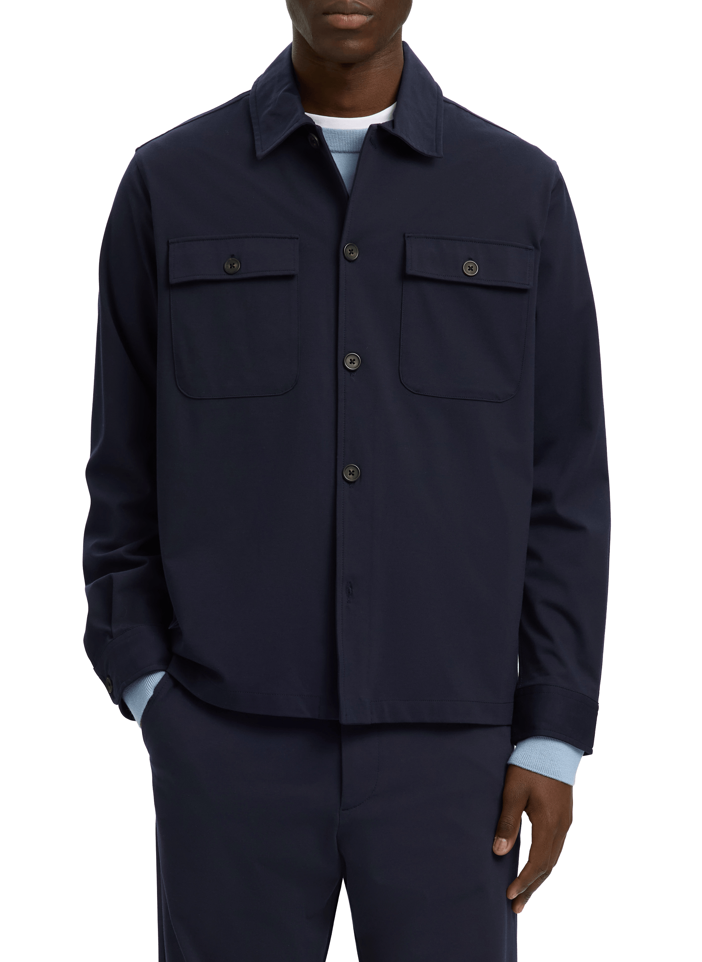 Buttoned overshirt SELECTED Blue