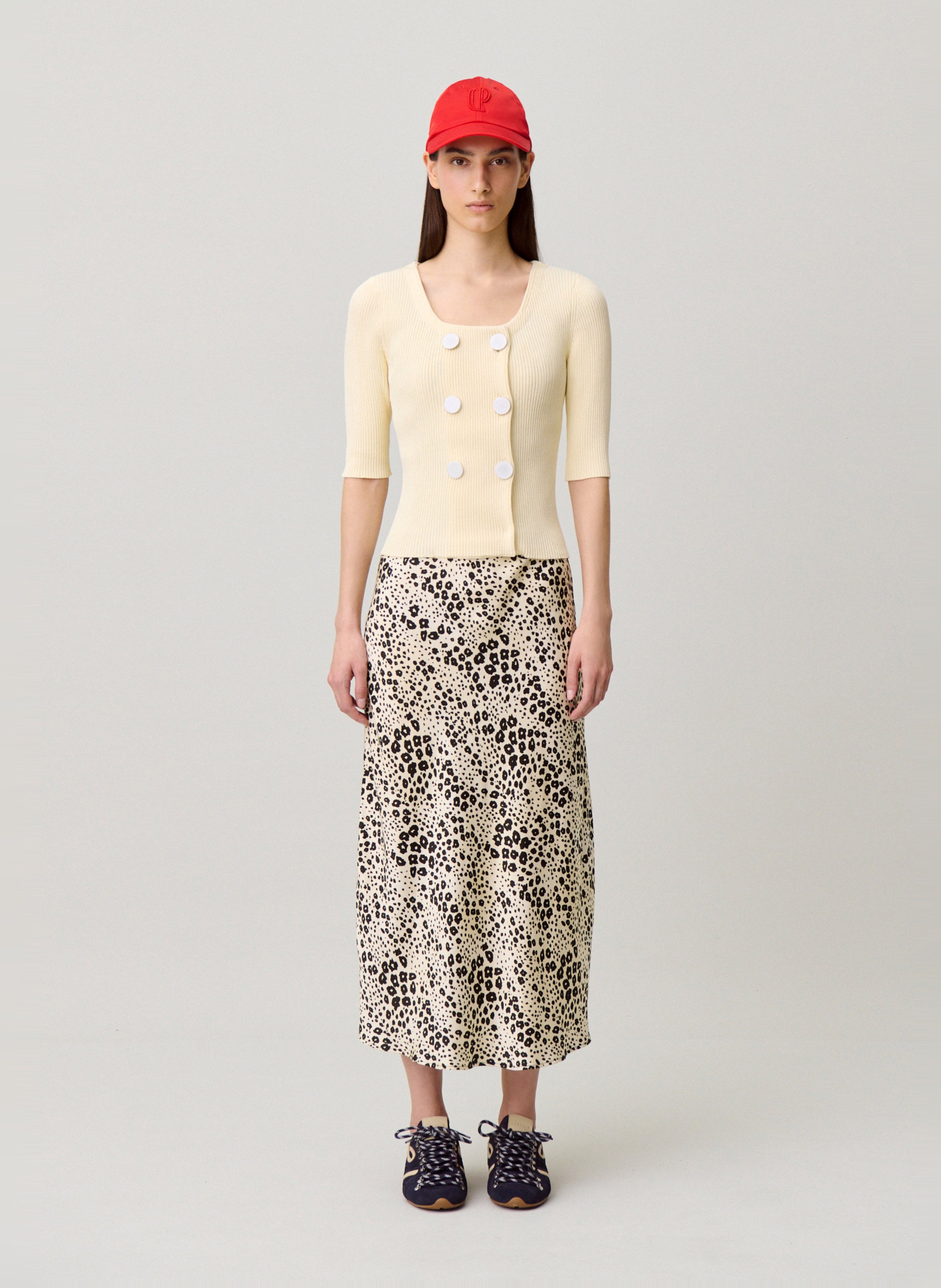 Gilet col rond CLAUDIE PIERLOT Beige