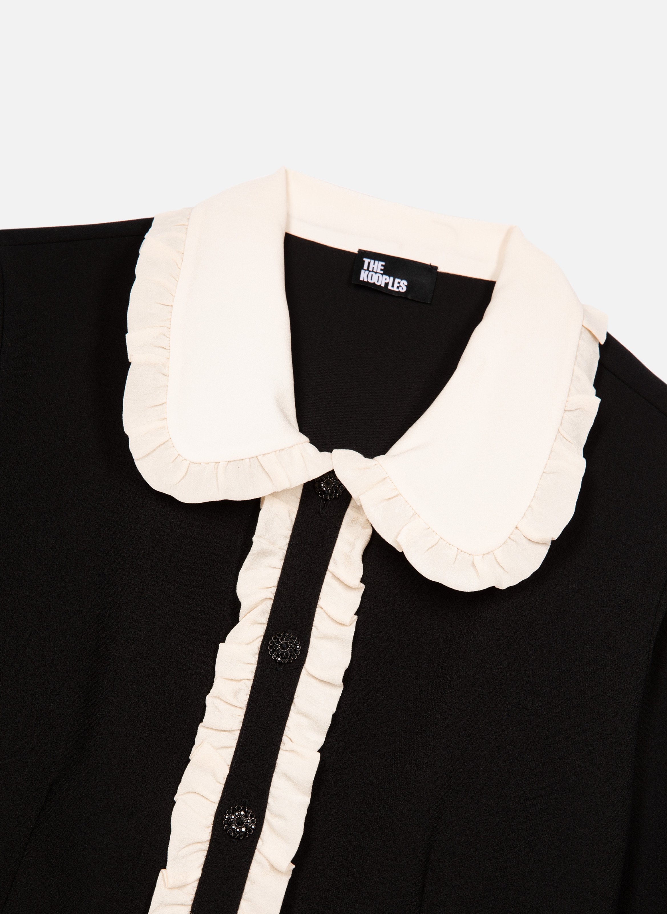 Robe courte col contrasté THE KOOPLES Noir