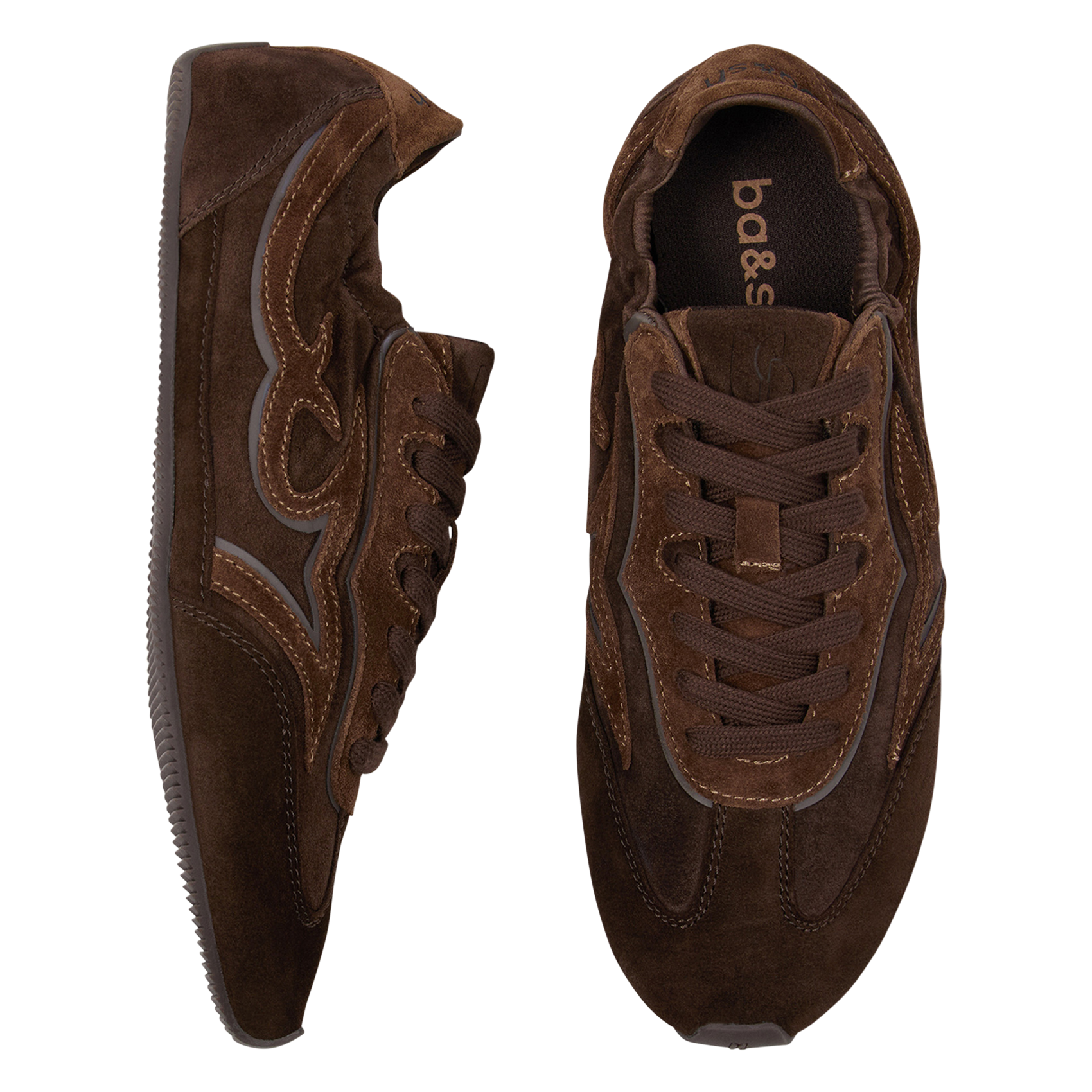 Baskets basses à lacets celleste BA&SH Marron