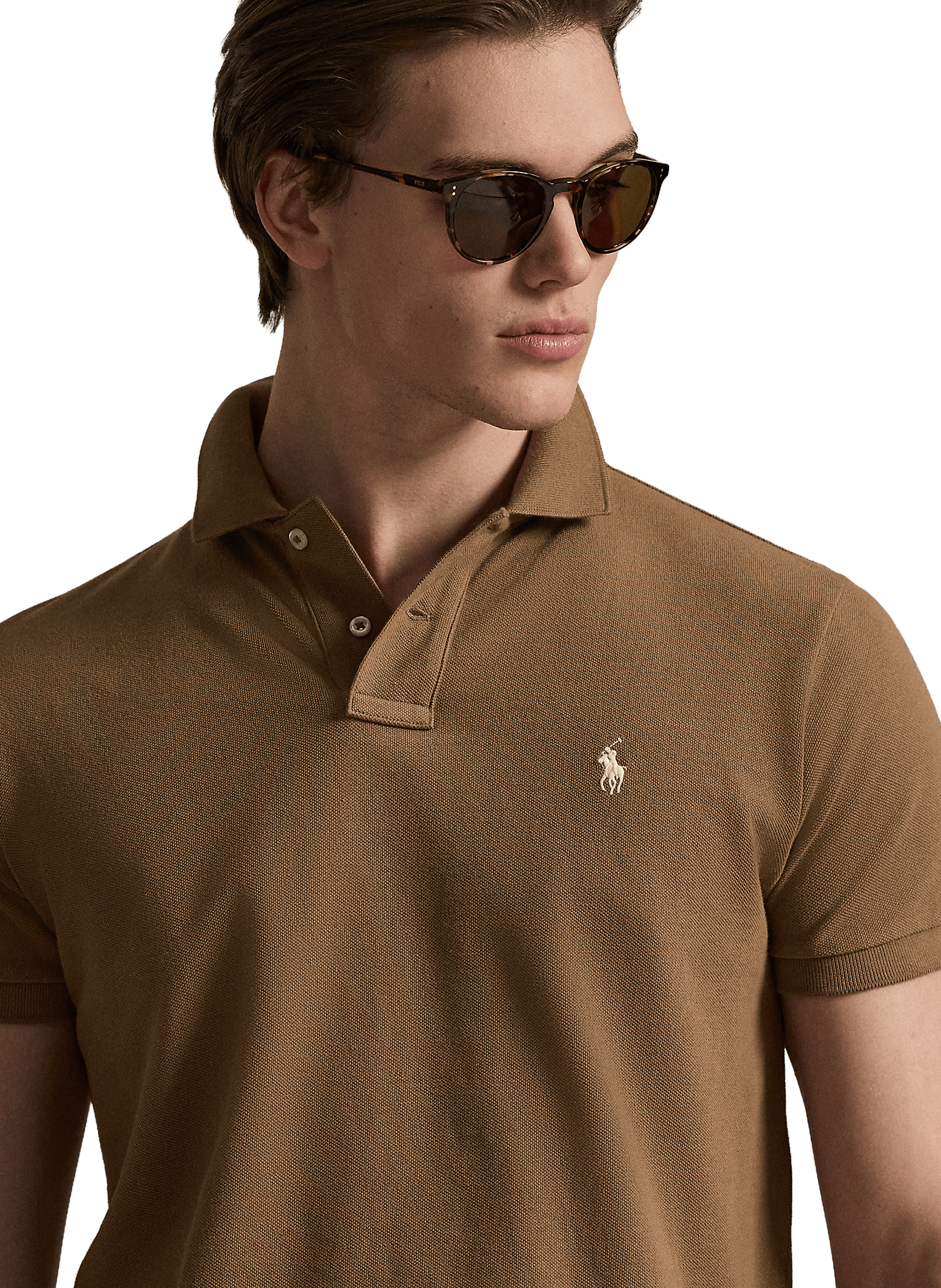 Polo en coton Beige