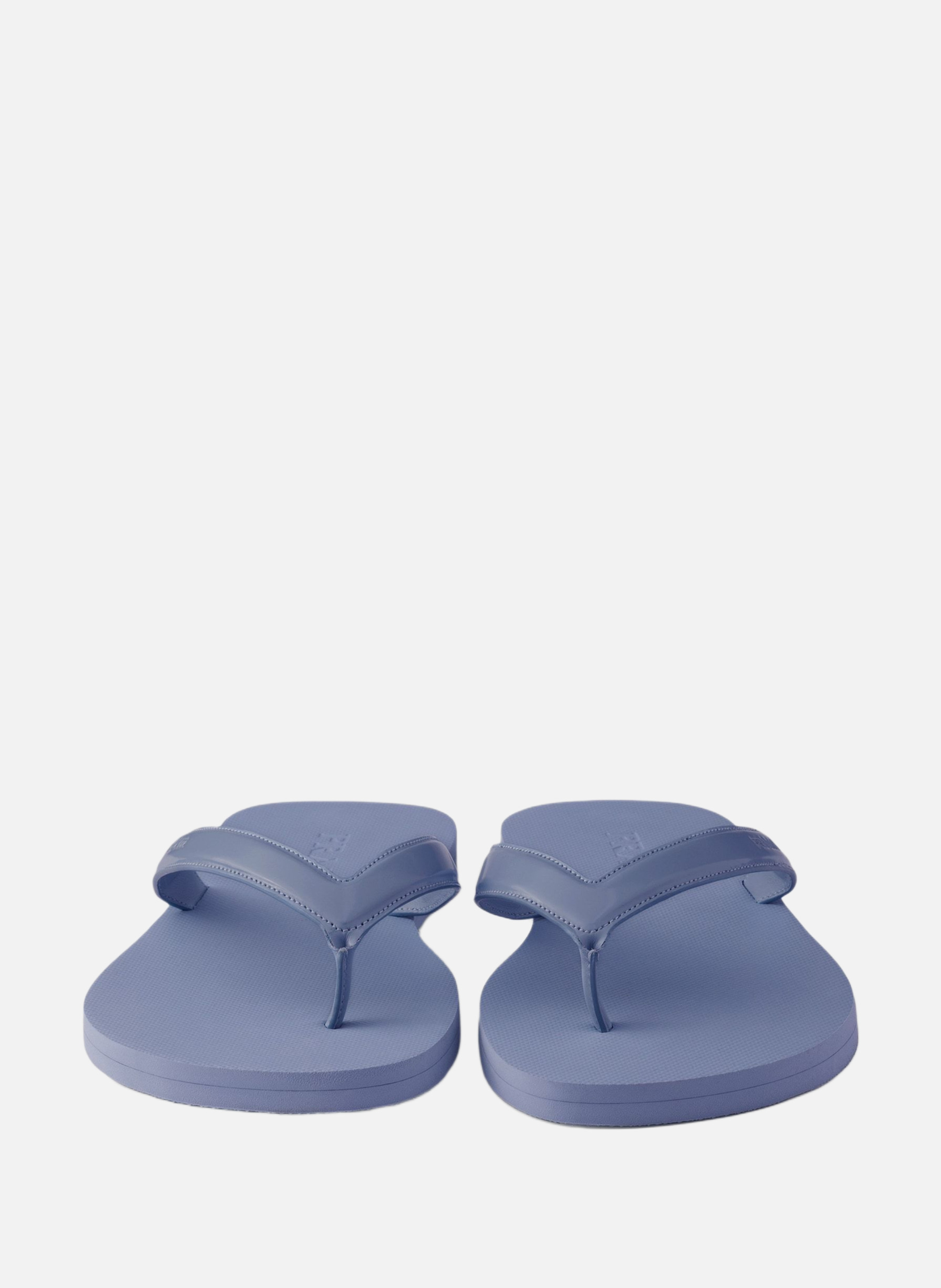 Tongs en cuir brossé PRADA Bleu