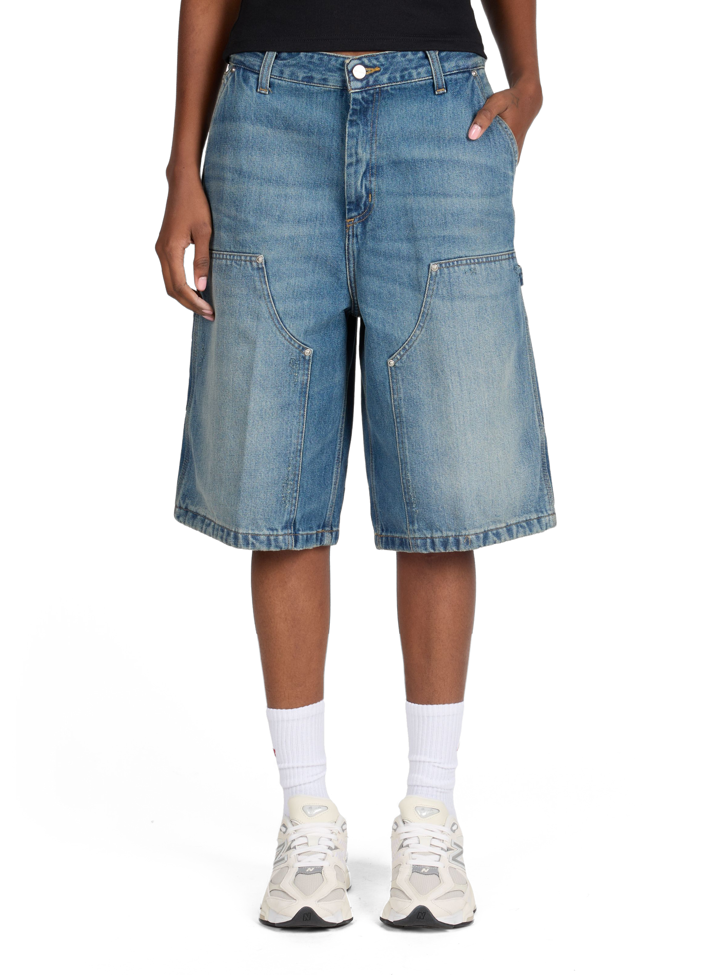 Short straight denim in cotton CARHARTT WIP Blue