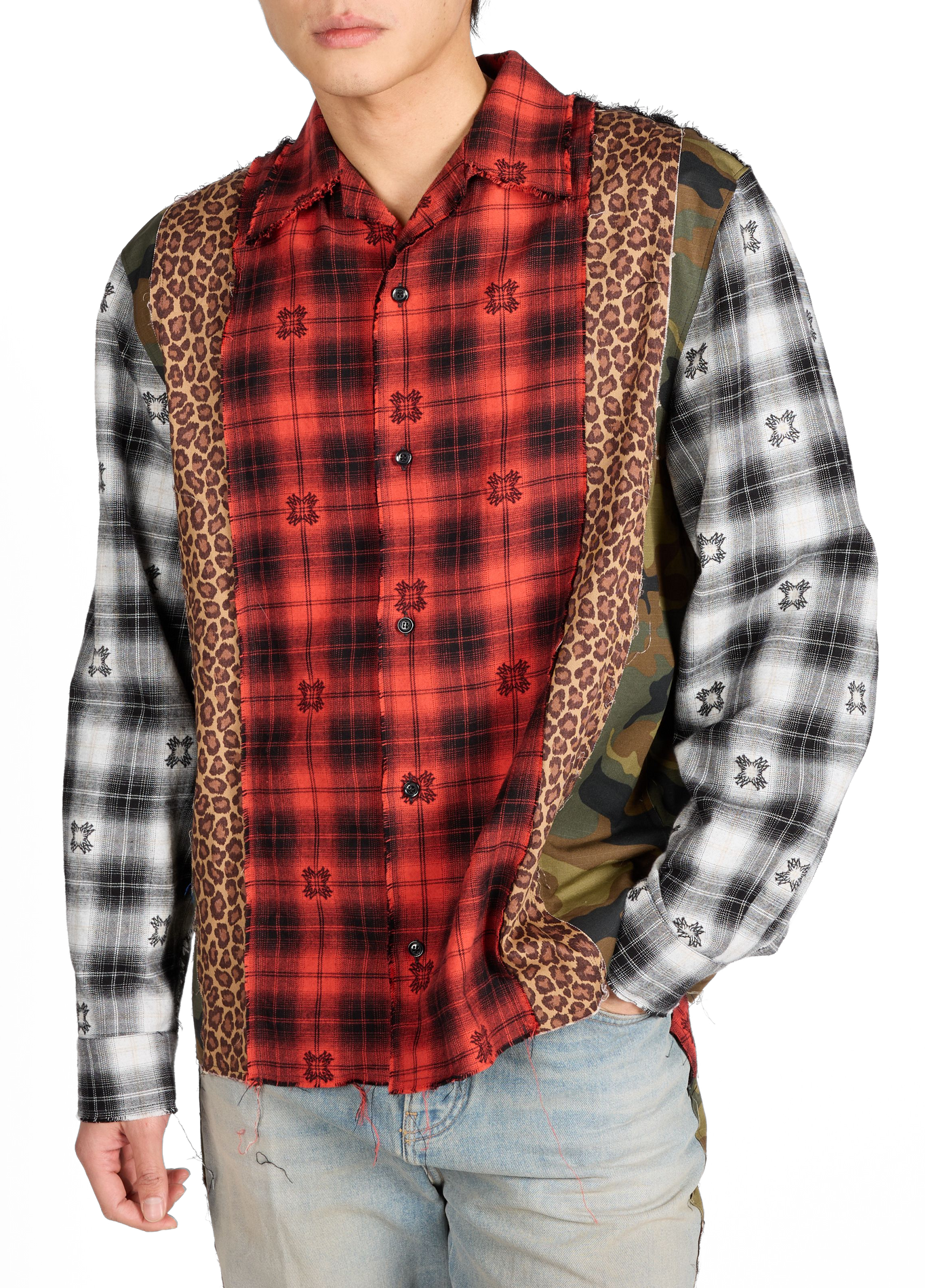 Long-sleeve cotton patchwork shirt AMIRI Multicolour