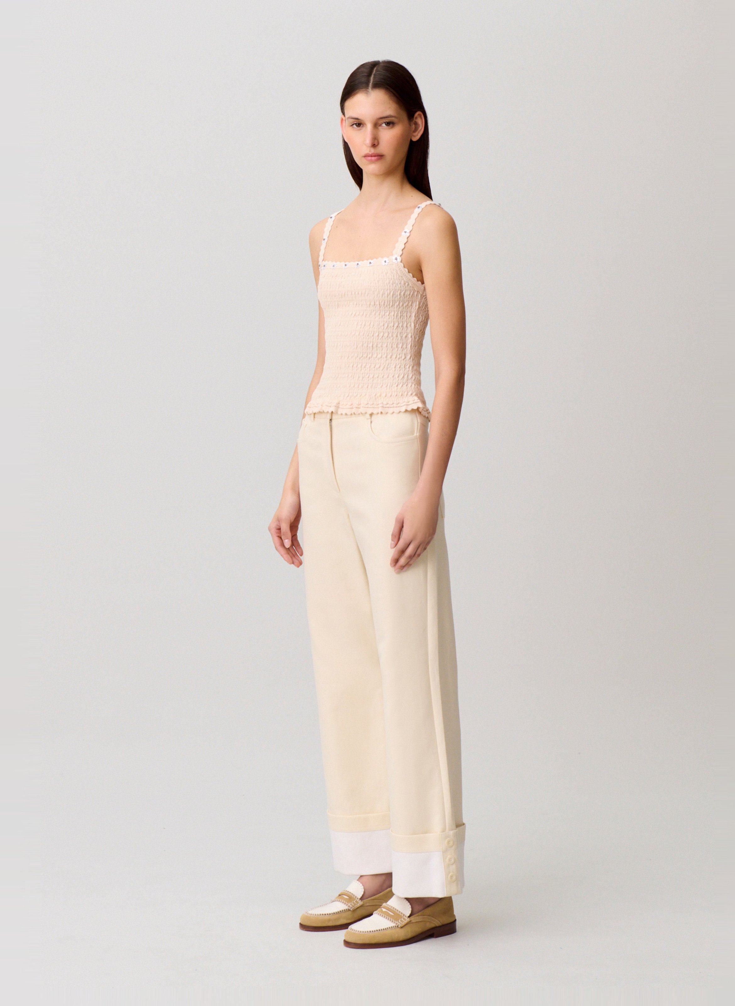 Top ajusté en maille CLAUDIE PIERLOT Jaune