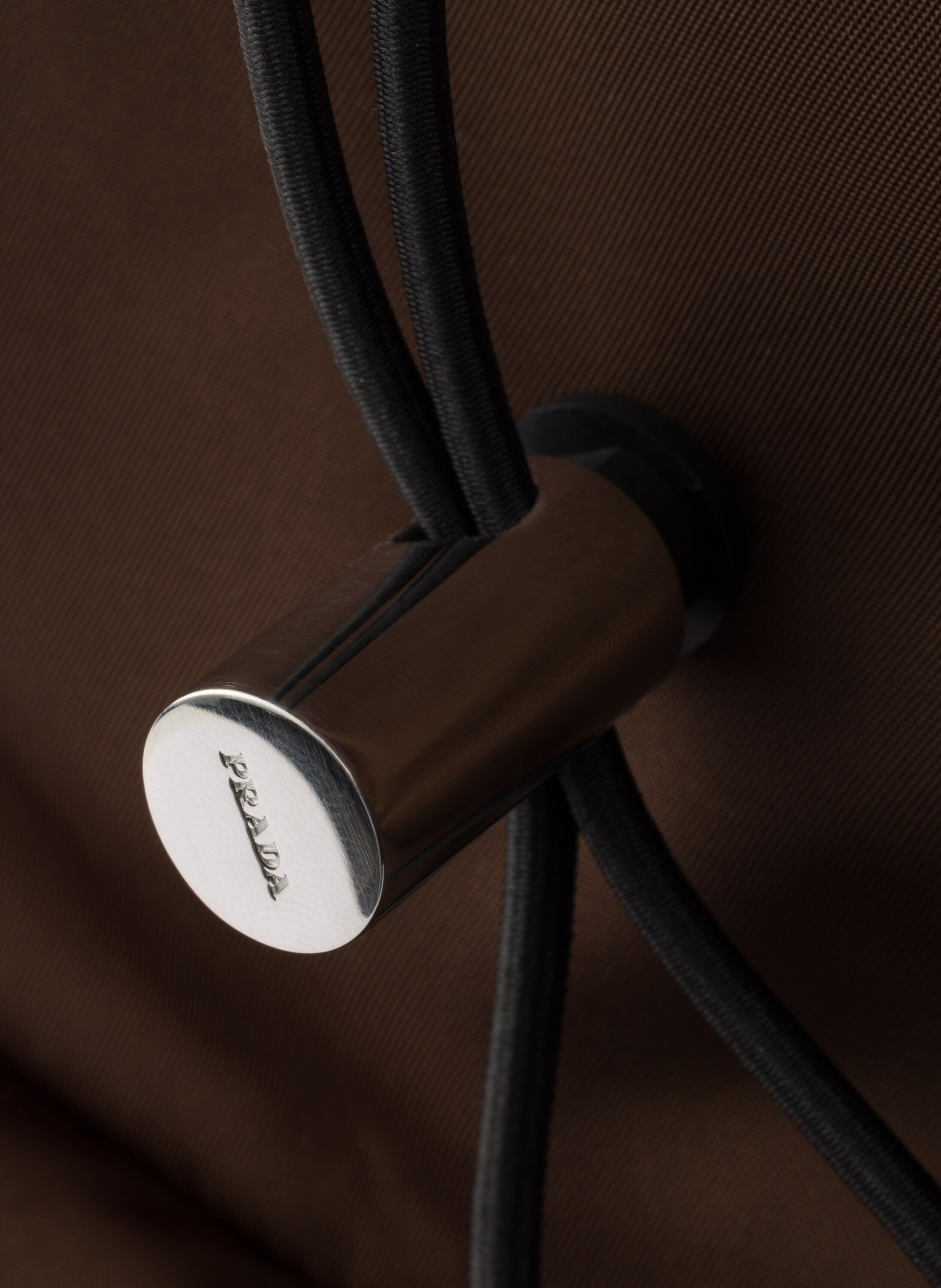 Sac à dos en re-nylon et cuir saffiano PRADA Marron