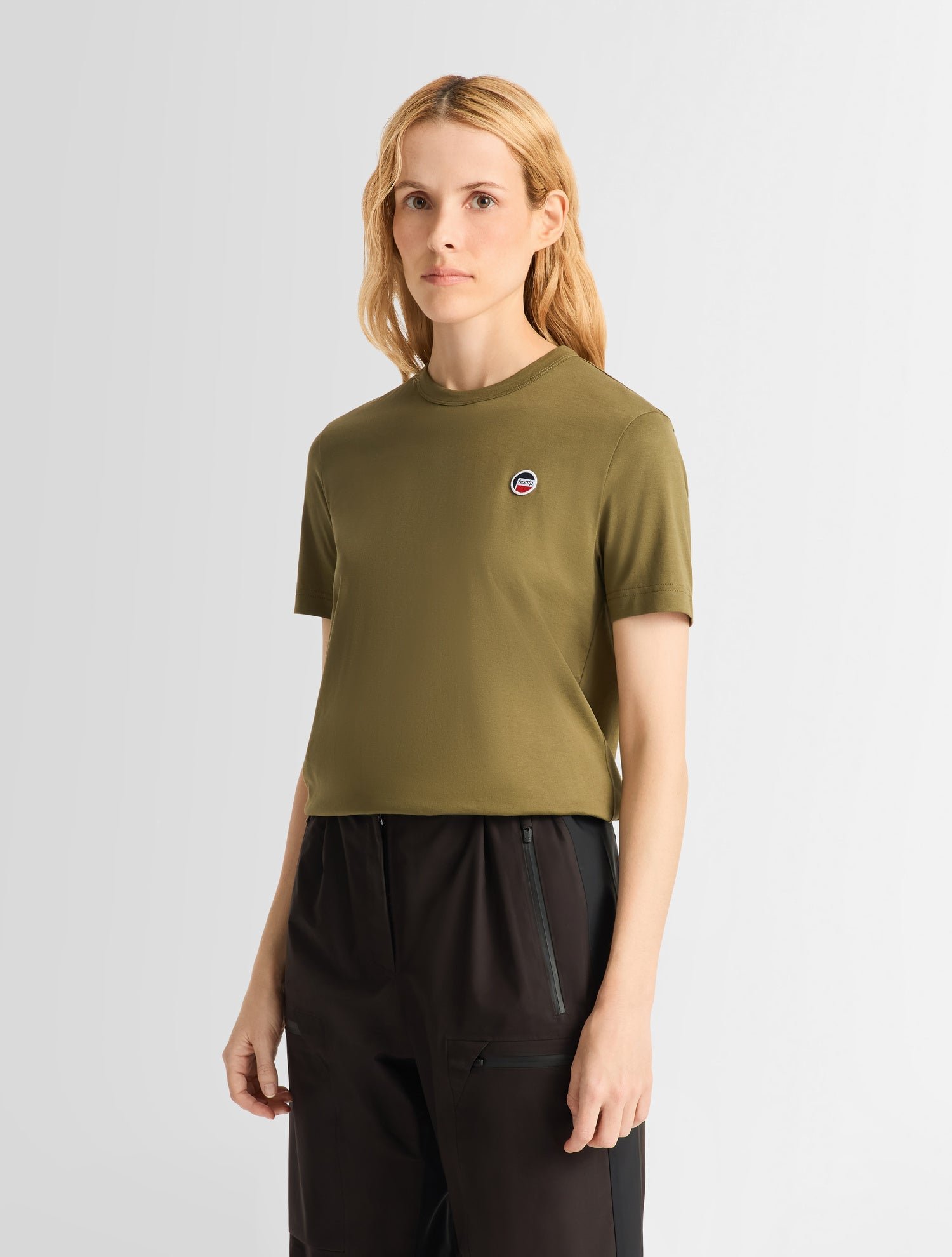 T-shirt manches courtes talixe col rond coupe regular FUSALP Kaki