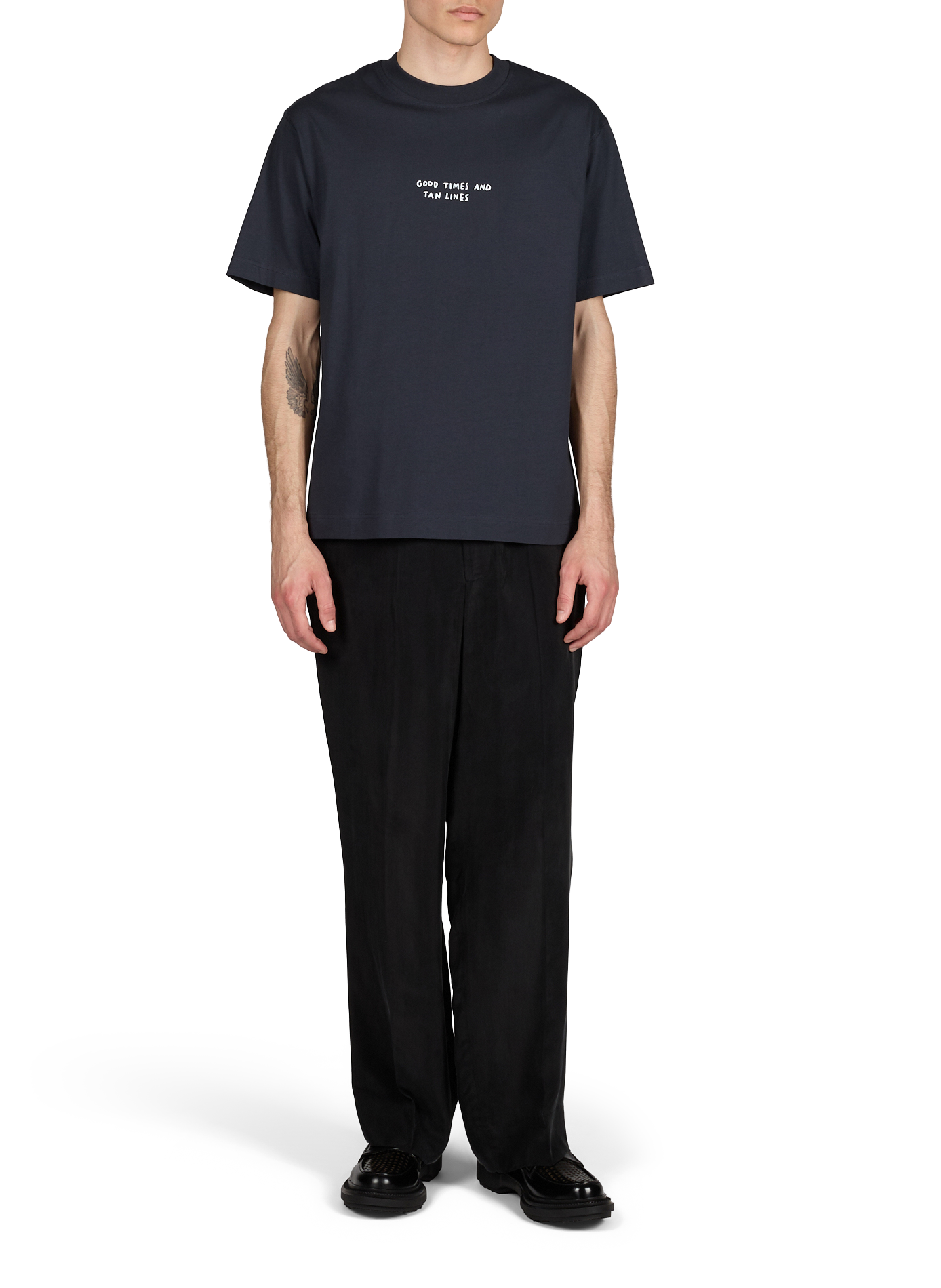 Maglietta dritta con slogan in cotone CLOSED Nero