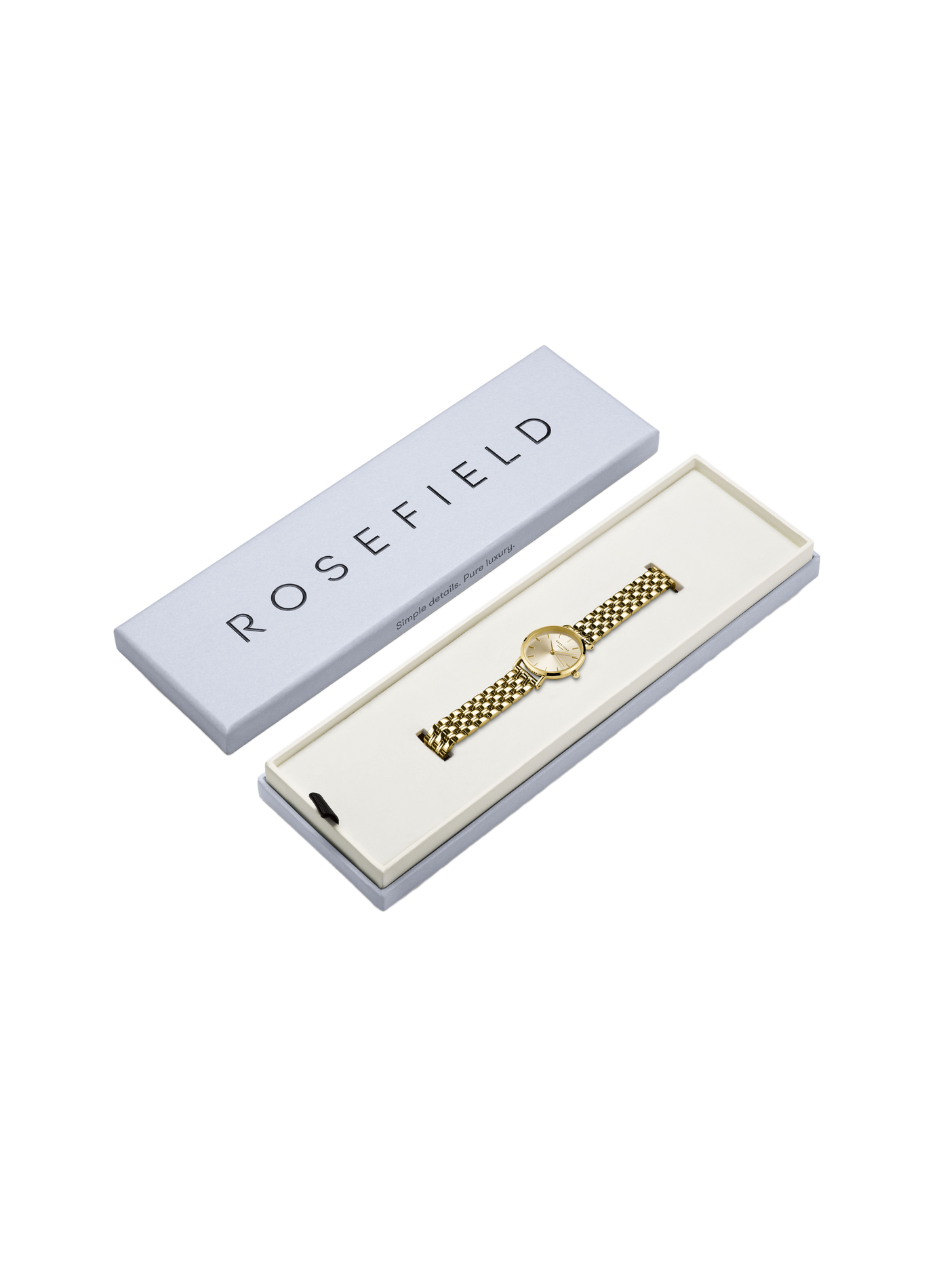 Montre analogique Small Edit en acier inoxydable ROSEFIELD Doré